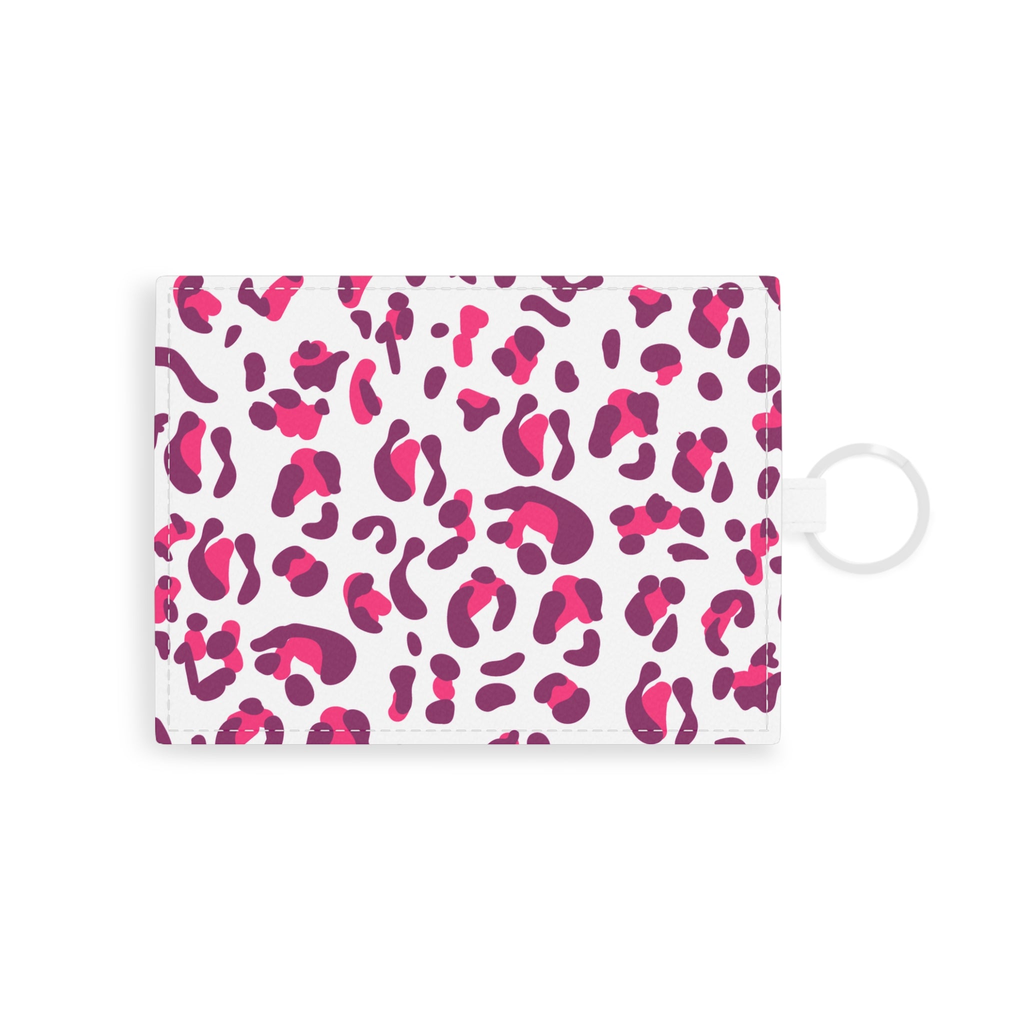 Pink and Purple Leopard Print Card Holder, Artsulli - Art is Long, Life is Short, Accessories, Size, One size, Color, White, , , 22686377578092621844