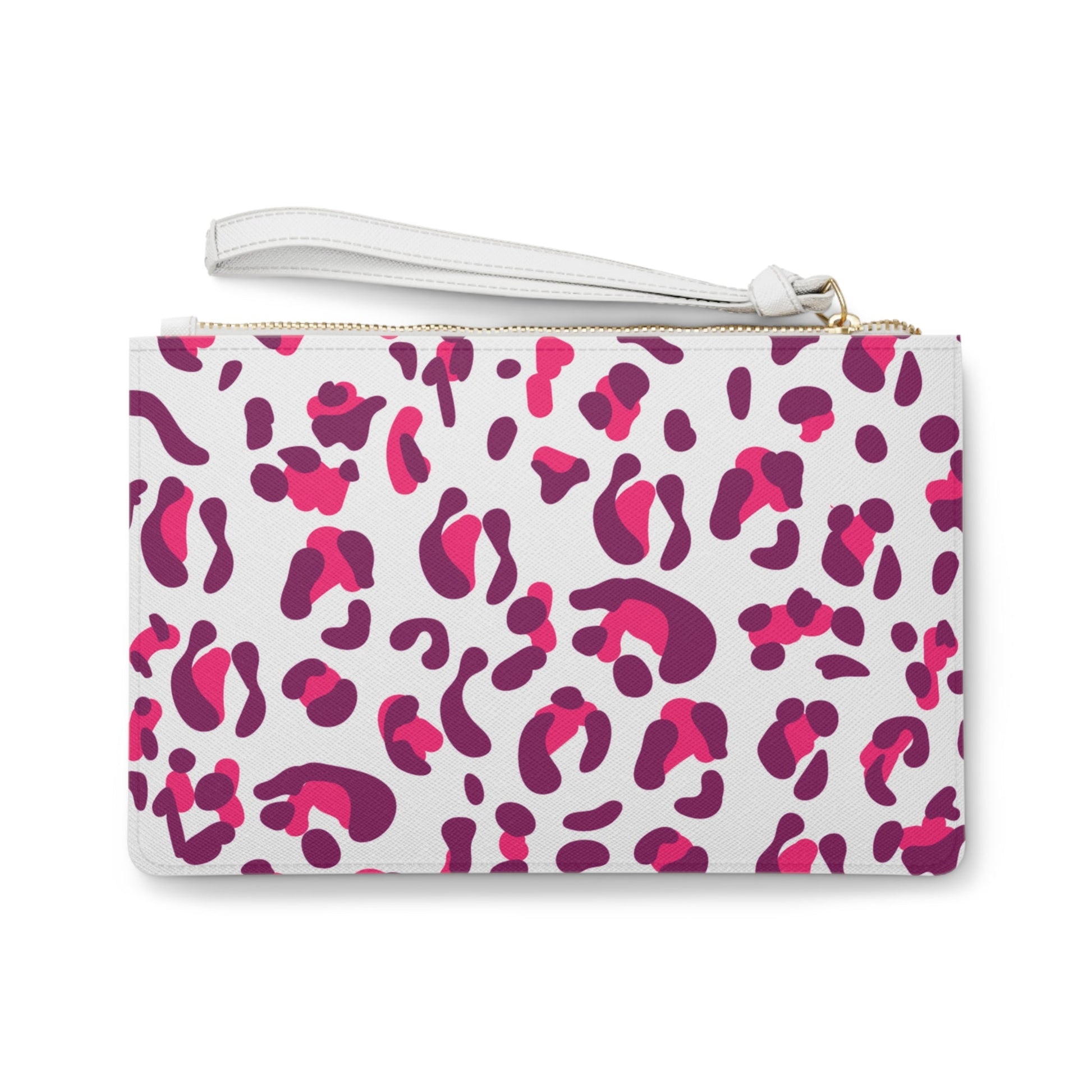 Pink and Purple Leopard Print Clutch Bag, Artsulli - Art is Long, Life is Short, Bags, , , , , , , 