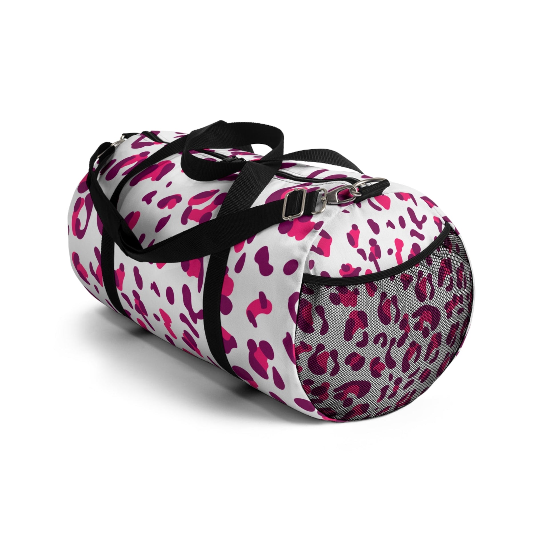 Pink and Purple Leopard Print Duffel Bags, Artsulli - Art is Long, Life is Short, Bags, , , , , , , 