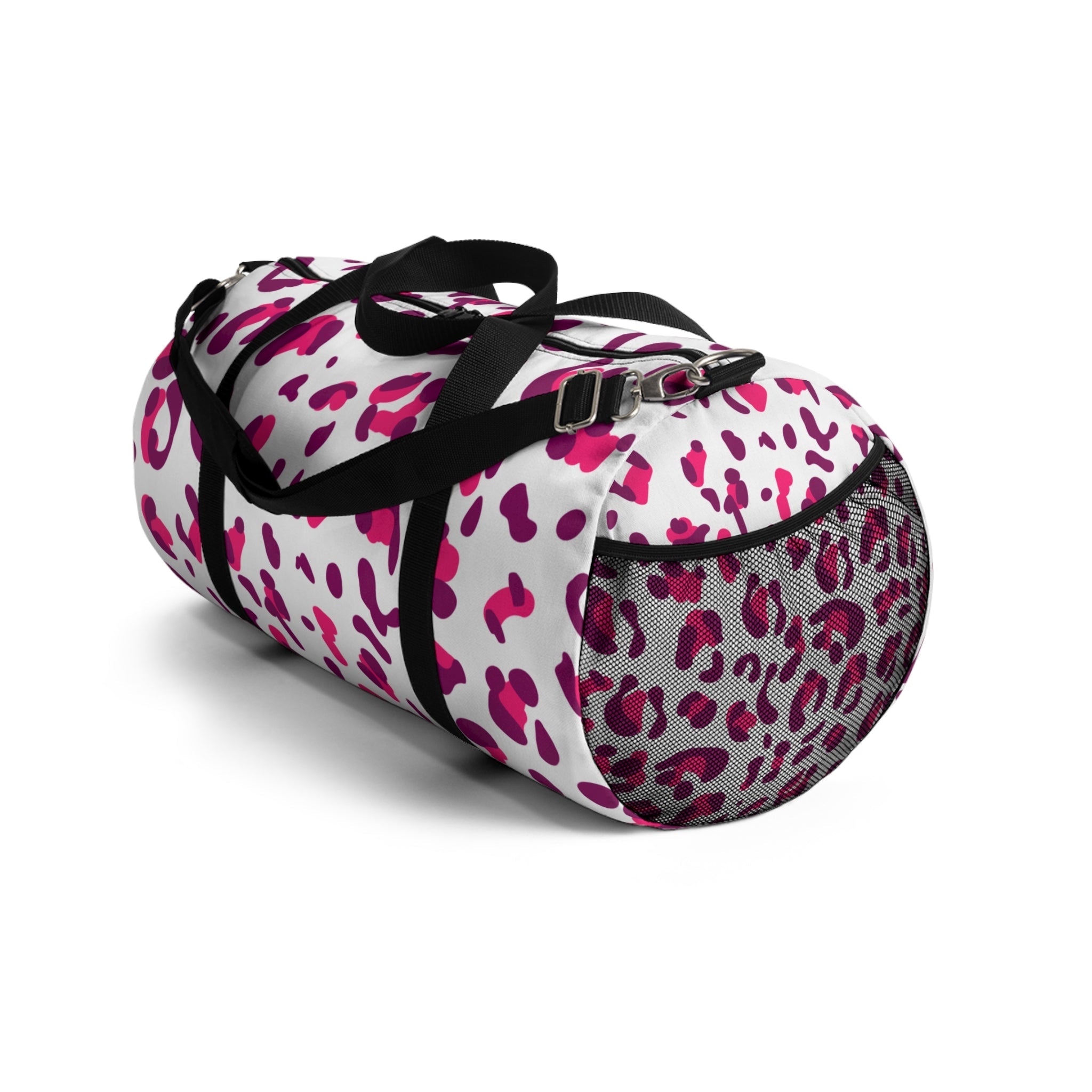 Pink and Purple Leopard Print Duffel Bags, Artsulli - Art is Long, Life is Short, Bags, , , , , , , 