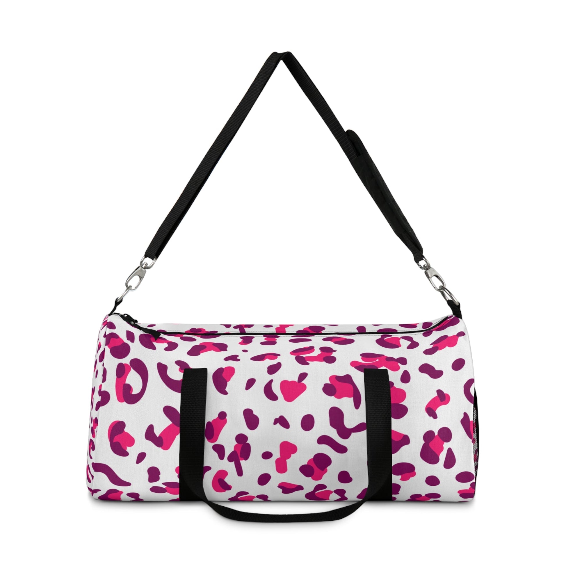 Pink and Purple Leopard Print Duffel Bags, Artsulli - Art is Long, Life is Short, Bags, , , , , , , 