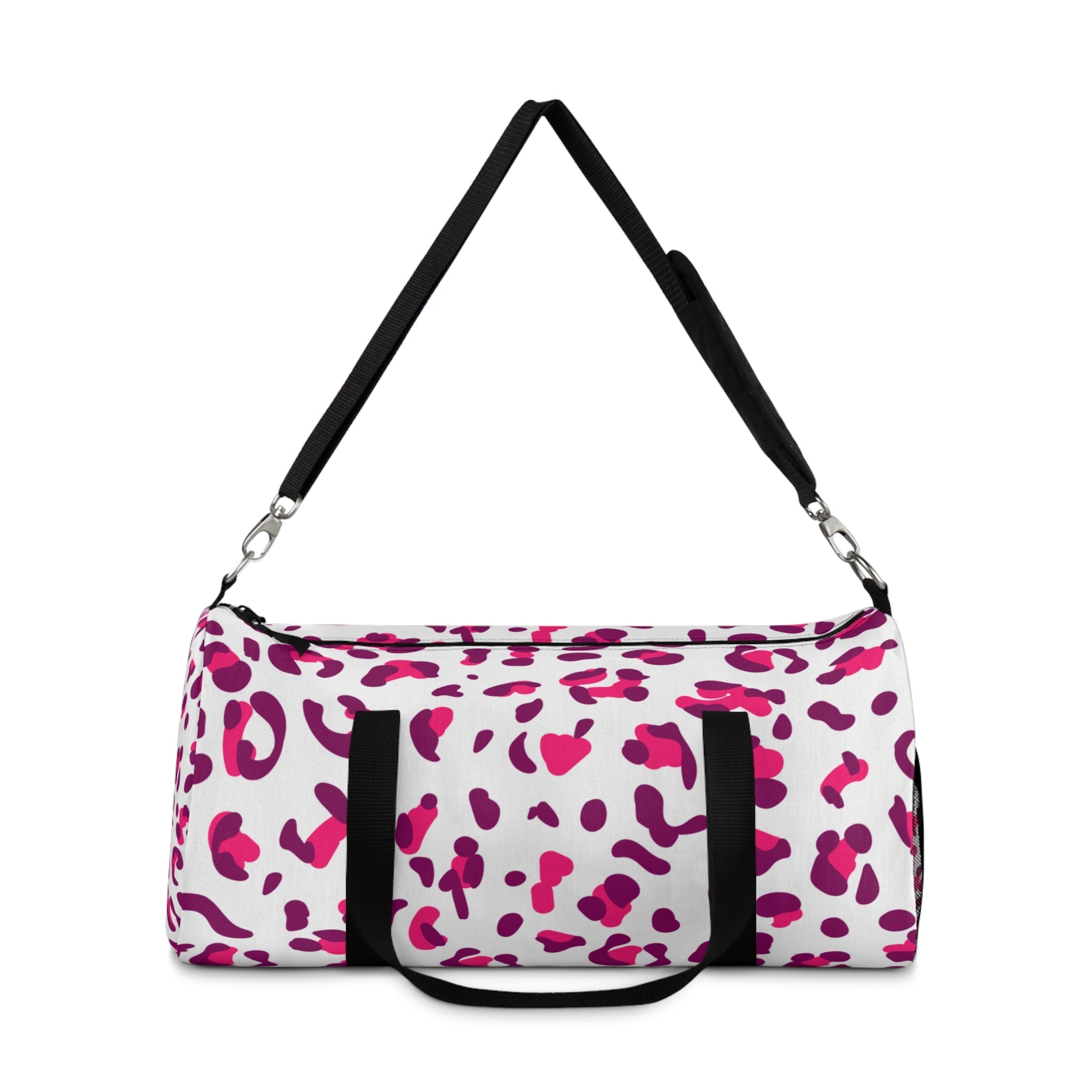 Pink and Purple Leopard Print Duffel Bags, Artsulli - Art is Long, Life is Short, Bags, , , , , , , 