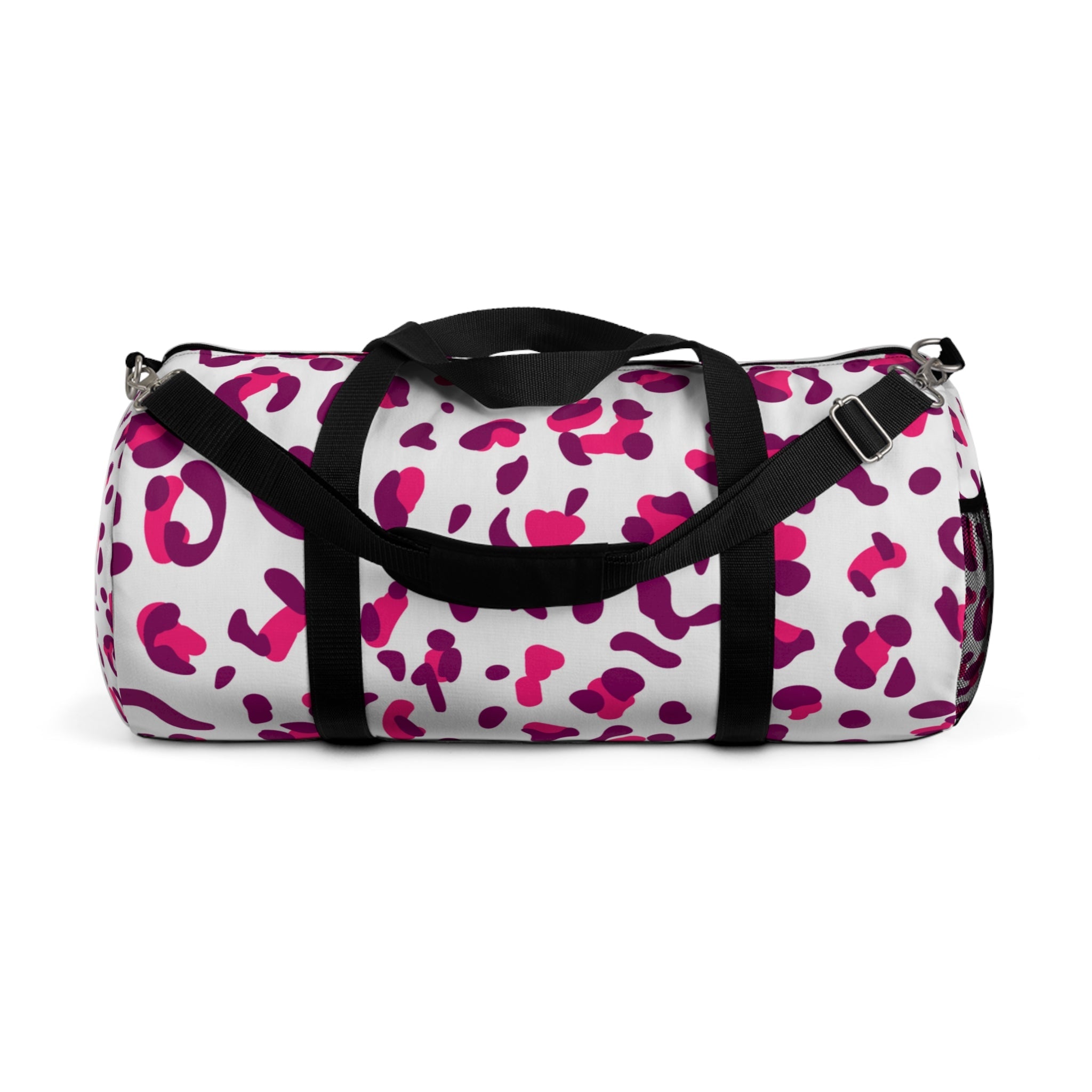 Pink and Purple Leopard Print Duffel Bags, Artsulli - Art is Long, Life is Short, Bags, Size, Large, , , , , 12326690096090072943