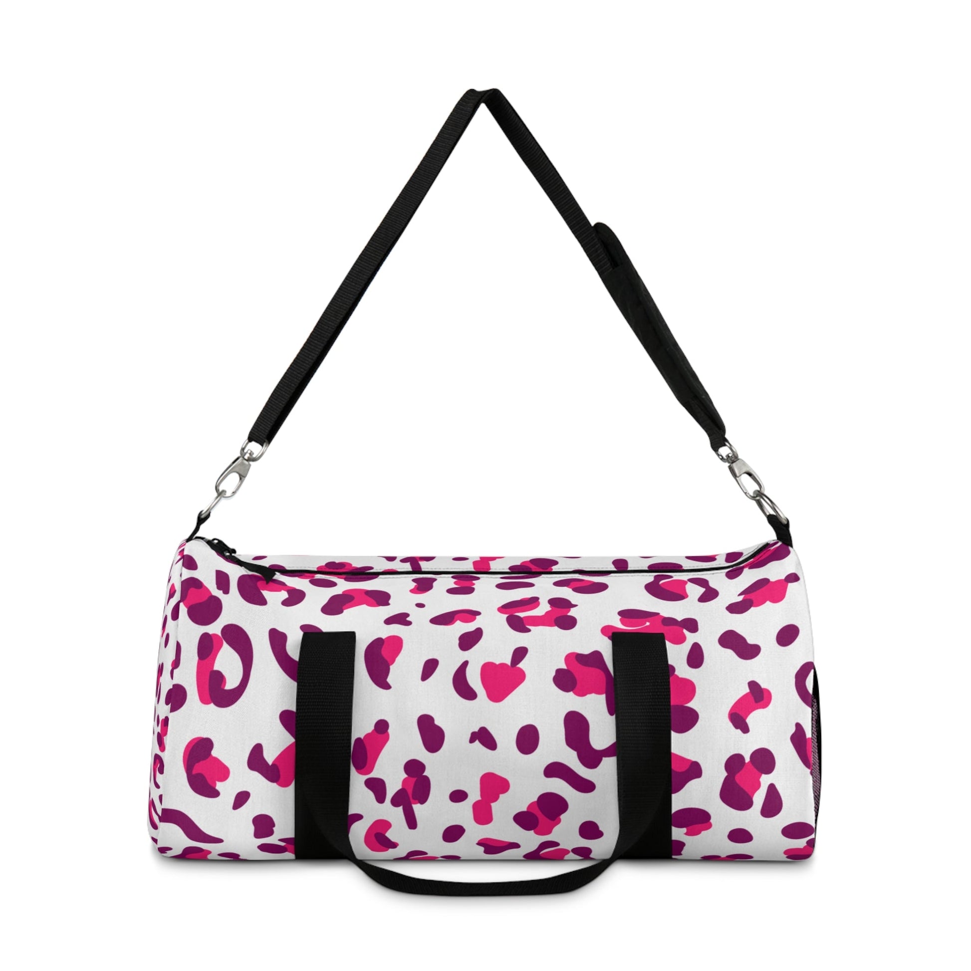 Pink and Purple Leopard Print Duffel Bags, Artsulli - Art is Long, Life is Short, Bags, , , , , , , 