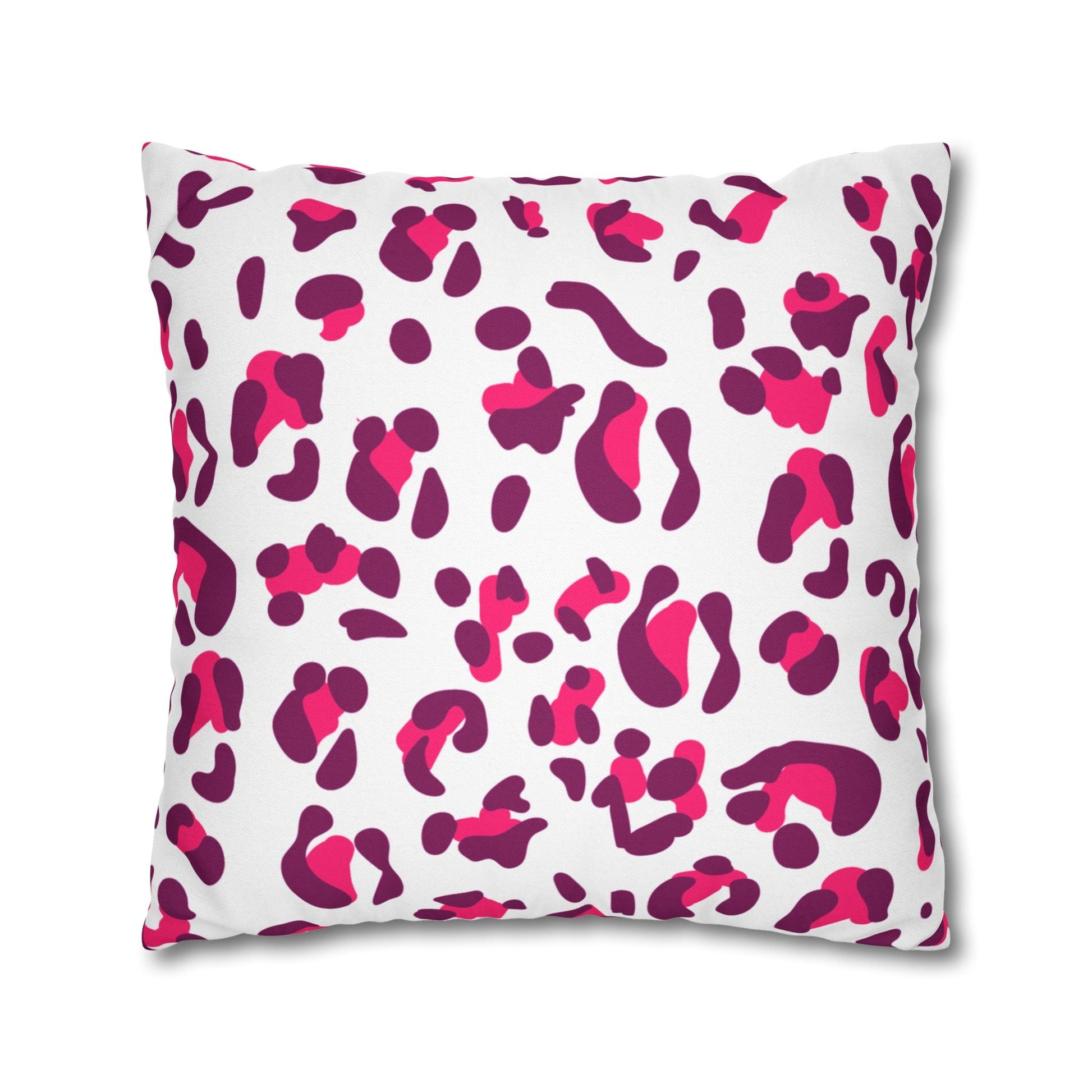 Pink and Purple Leopard Print Throw Pillow, Artsulli - Art is Long, Life is Short, Home Decor, , , , , , , 