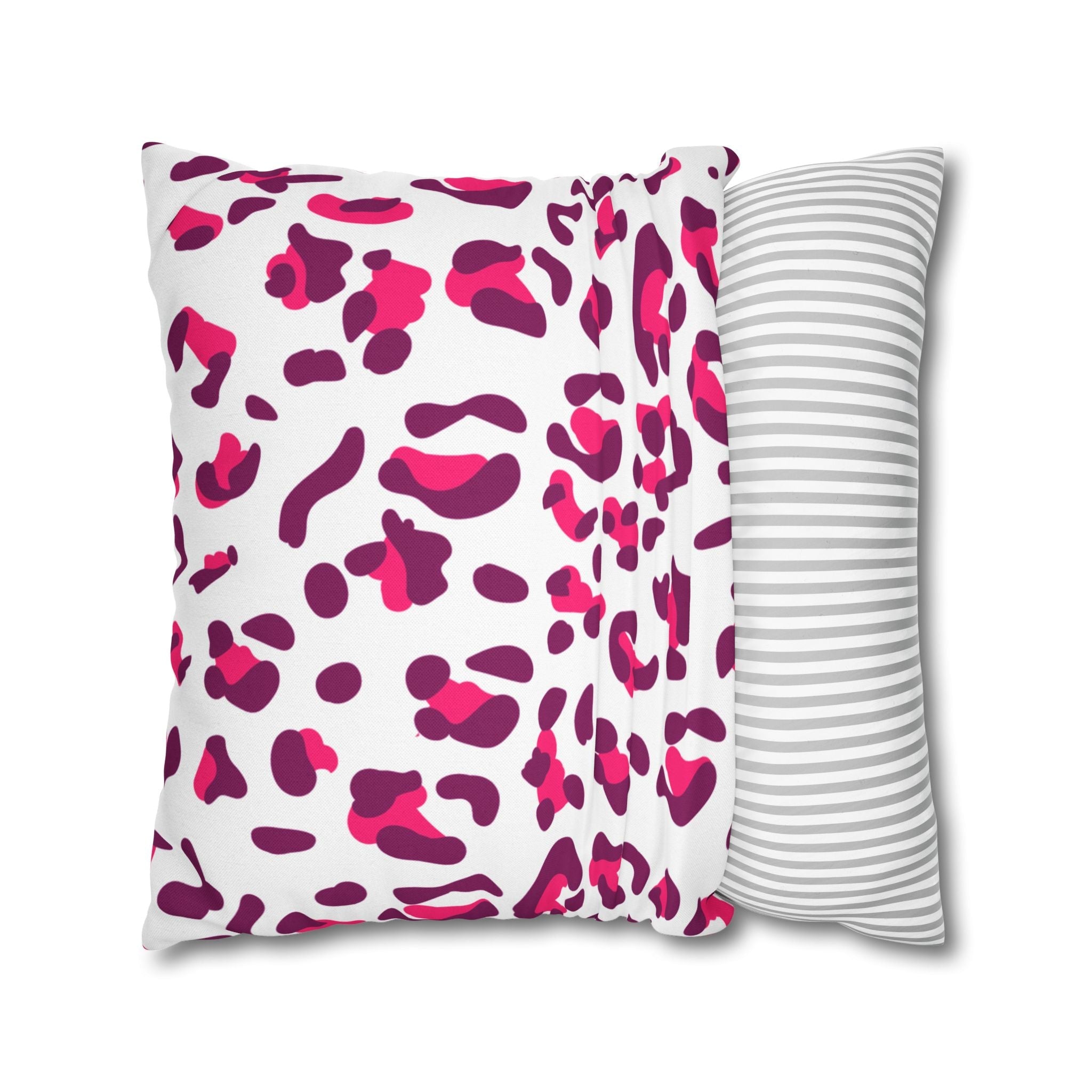 Pink and Purple Leopard Print Throw Pillow, Artsulli - Art is Long, Life is Short, Home Decor, , , , , , , 
