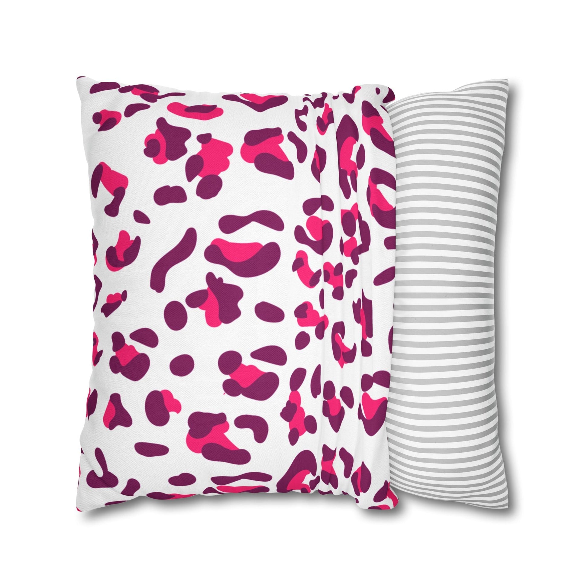 Pink and Purple Leopard Print Throw Pillow, Artsulli - Art is Long, Life is Short, Home Decor, , , , , , , 