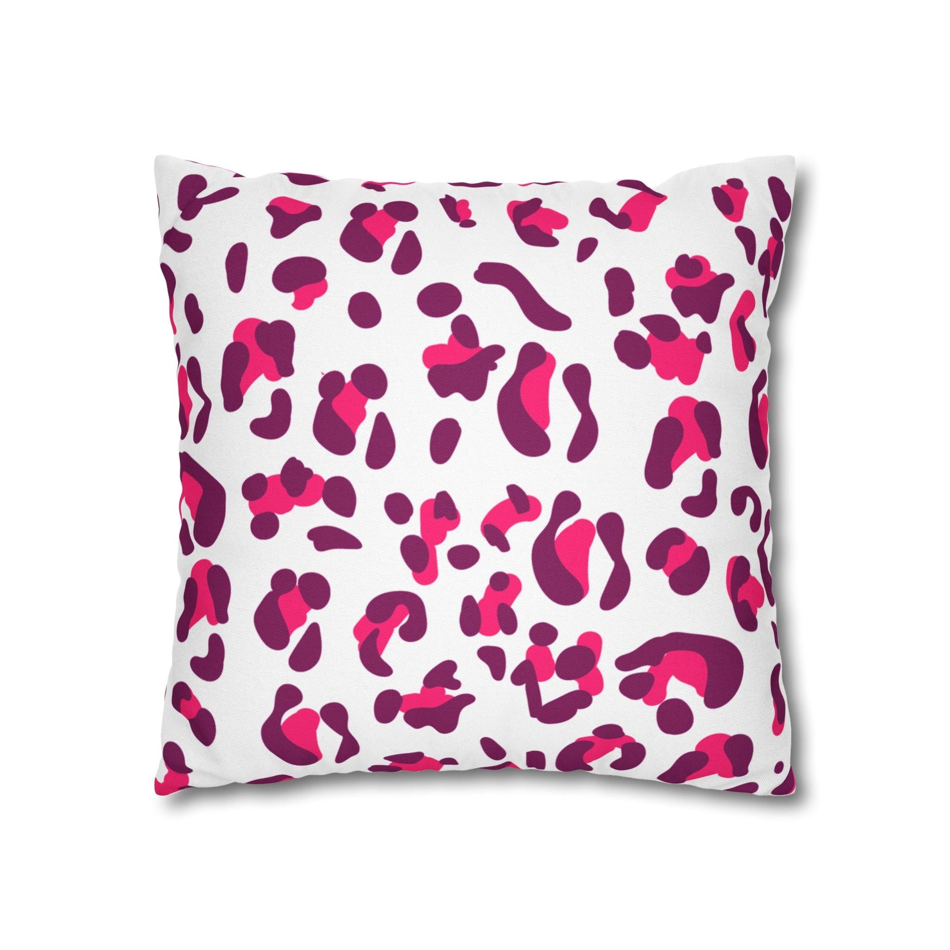 Pink and Purple Leopard Print Throw Pillow, Artsulli - Art is Long, Life is Short, Home Decor, , , , , , , 
