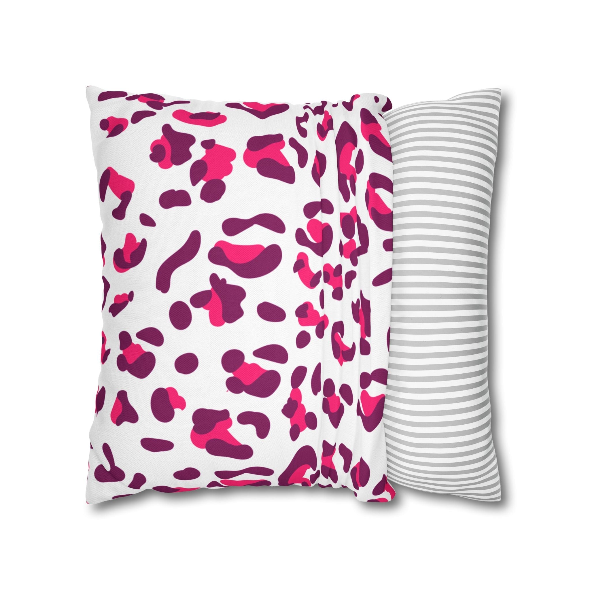 Pink and Purple Leopard Print Throw Pillow, Artsulli - Art is Long, Life is Short, Home Decor, , , , , , , 