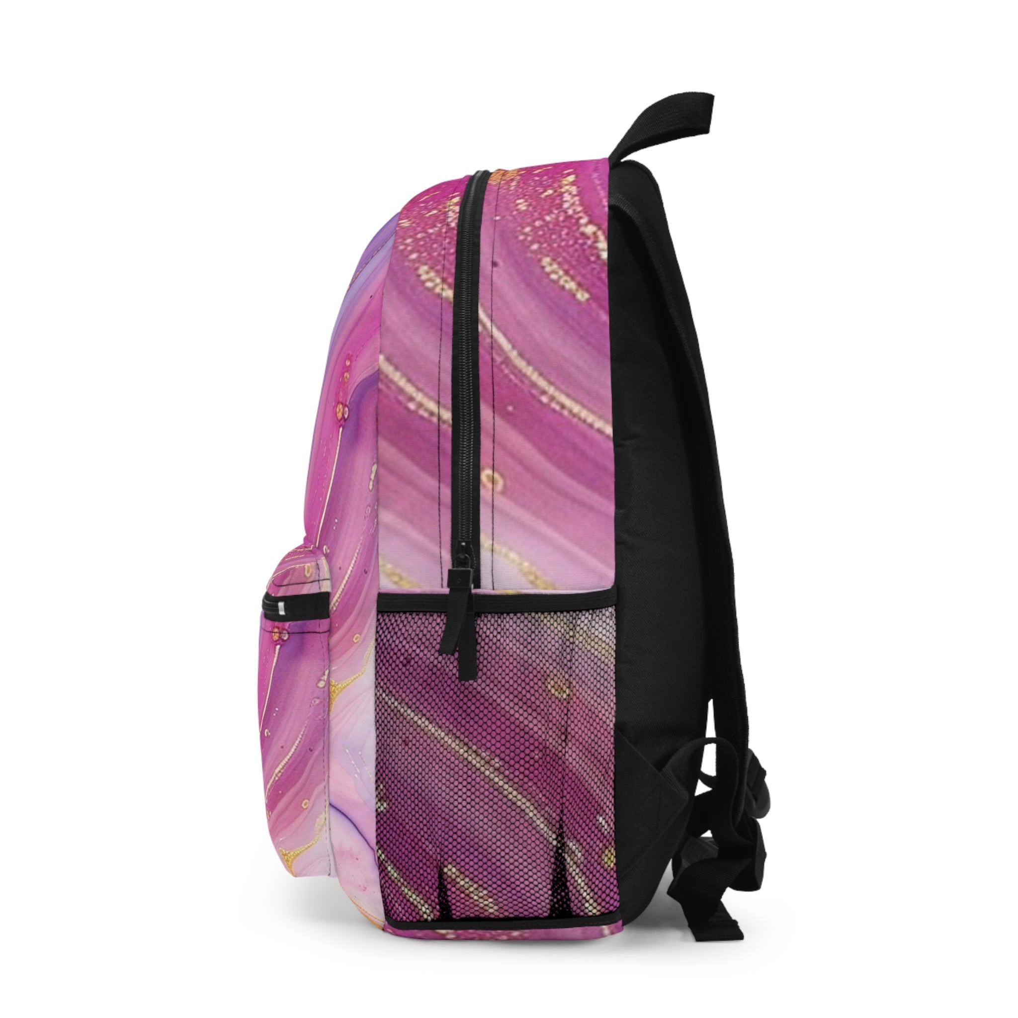 Pink and Purple Marble Backpack, Artsulli - Art is Long, Life is Short, Bags, , , , , , , 