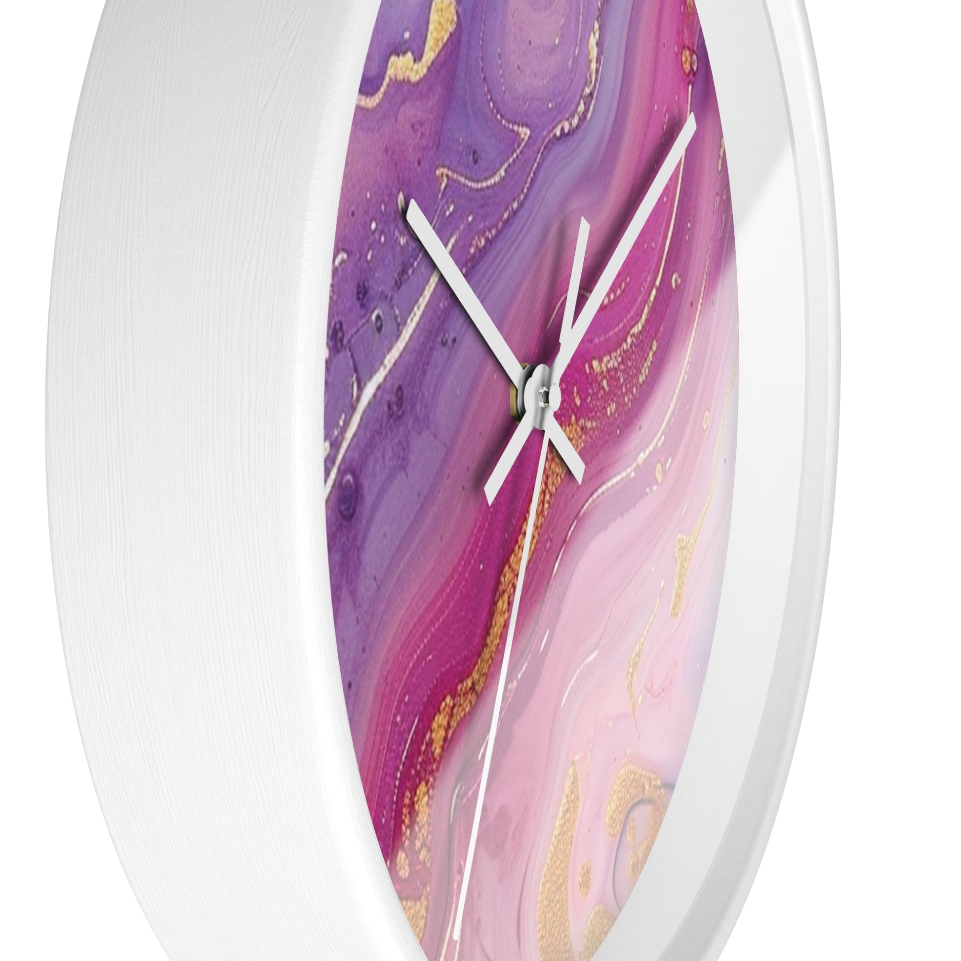 Pink and Purple Marble Gold Wall Clock, Artsulli - Art is Long, Life is Short, Home Decor, , , , , , , 