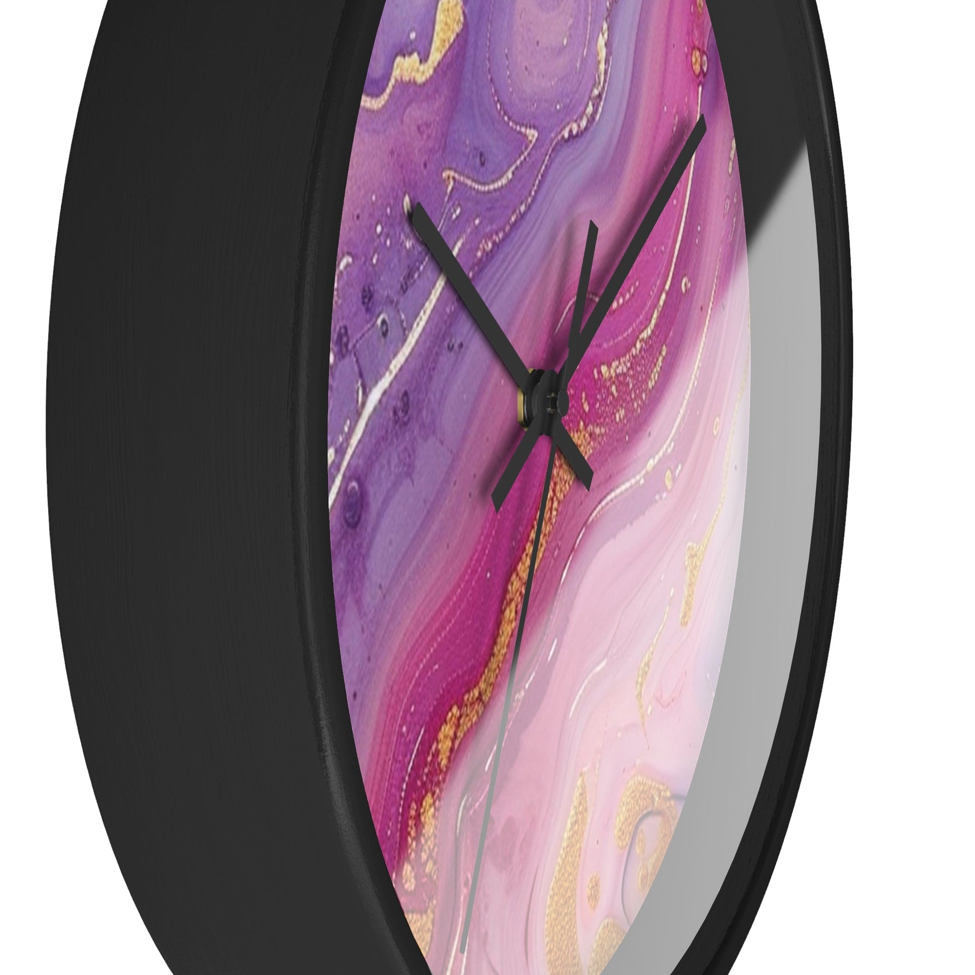 Pink and Purple Marble Gold Wall Clock, Artsulli - Art is Long, Life is Short, Home Decor, , , , , , , 