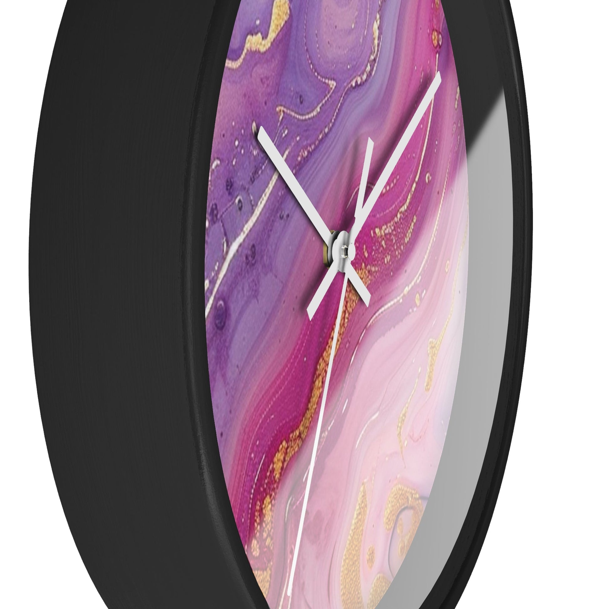 Pink and Purple Marble Gold Wall Clock, Artsulli - Art is Long, Life is Short, Home Decor, , , , , , , 