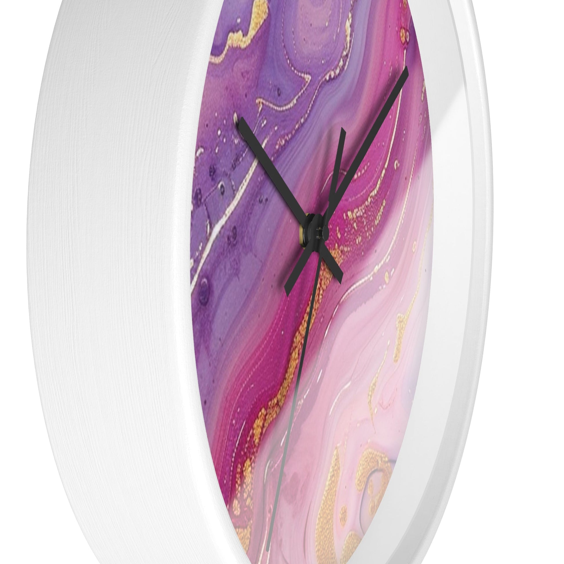 Pink and Purple Marble Gold Wall Clock, Artsulli - Art is Long, Life is Short, Home Decor, , , , , , , 