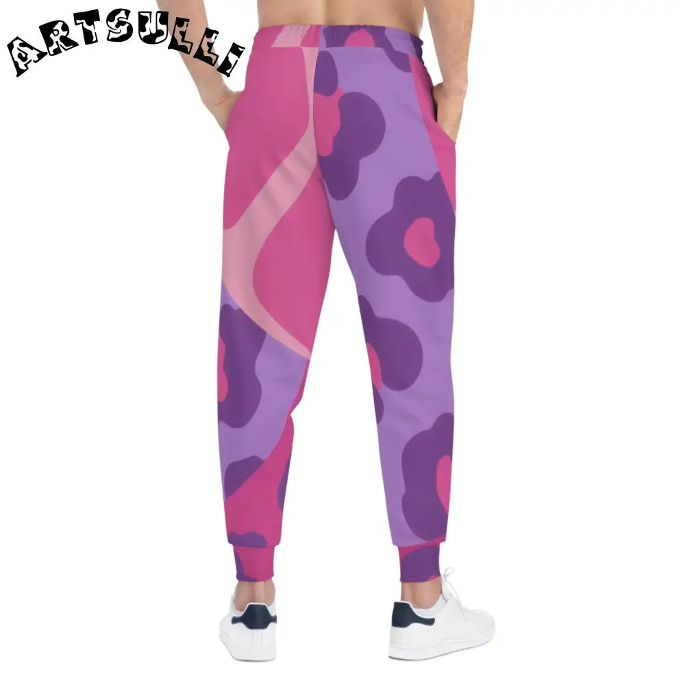 Pink and Purple Patterned Joggers, Artsulli - Art is Long, Life is Short, All Over Prints, , , , , , , 