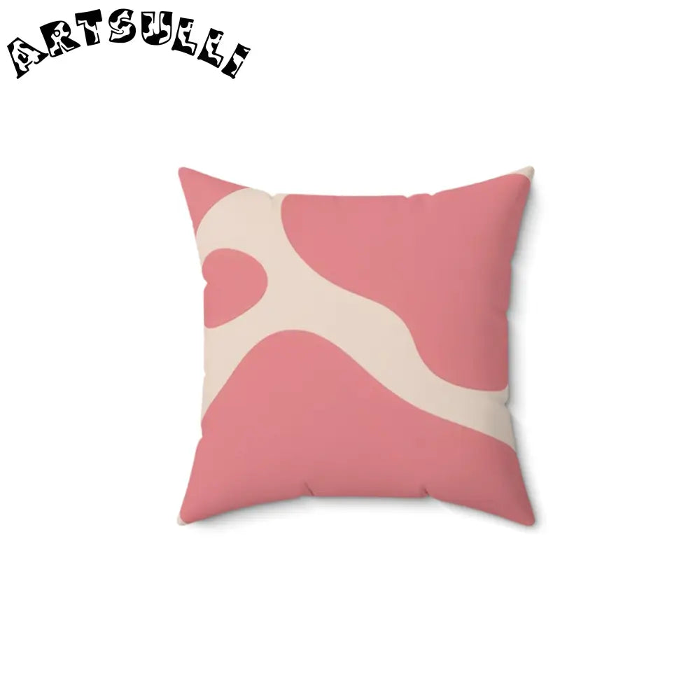 Pink and White Abstract Animal Throw Pillow, Artsulli - Art is Long, Life is Short, Home Decor, Size, 14" × 14", , , , , 22102257206360234190