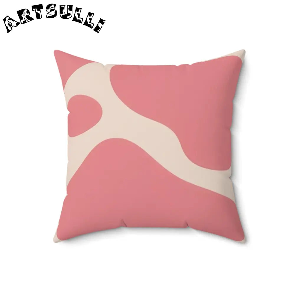 Pink and White Abstract Animal Throw Pillow, Artsulli - Art is Long, Life is Short, Home Decor, Size, 18" × 18", , , , , 19391784497676224675