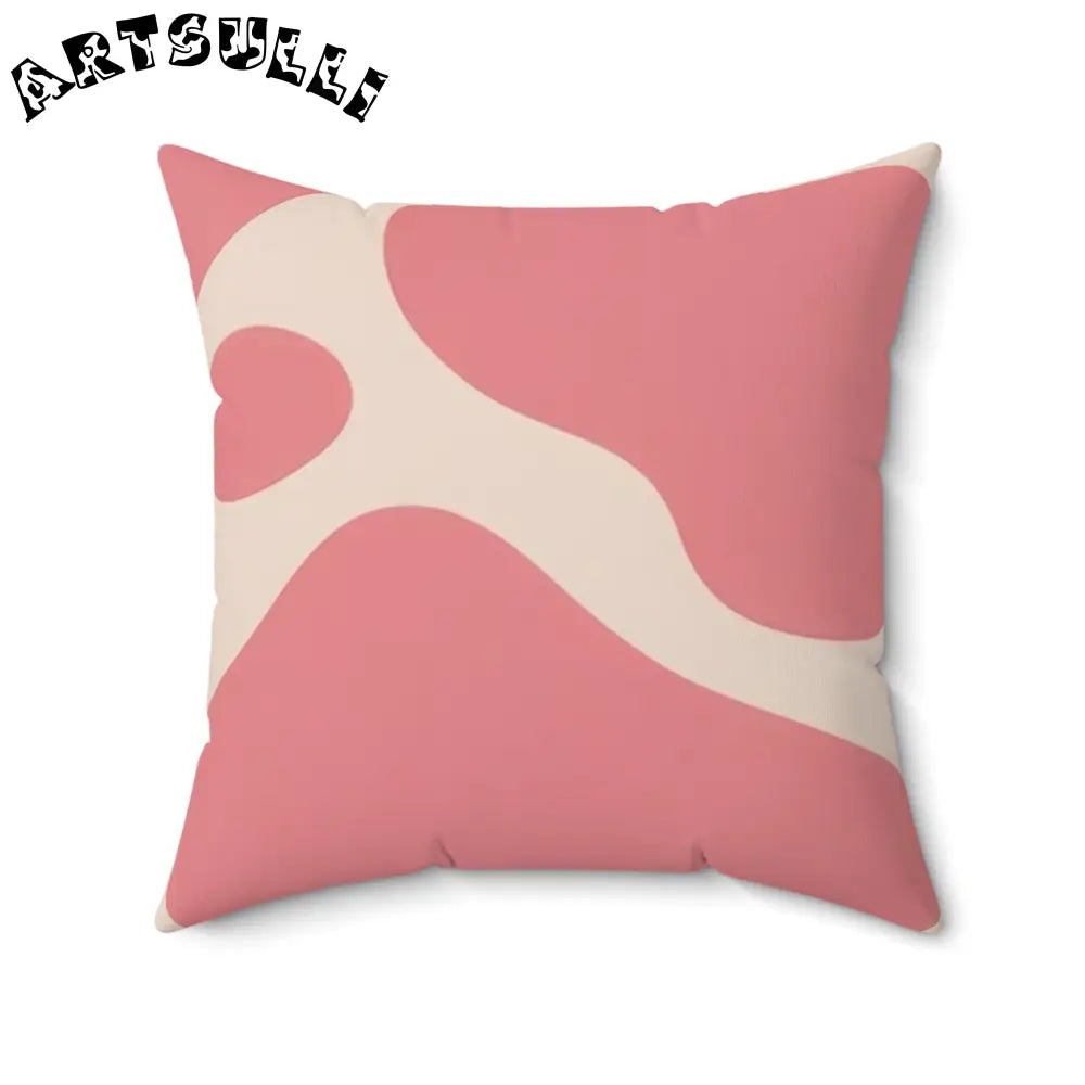 Pink and White Abstract Animal Throw Pillow, Artsulli - Art is Long, Life is Short, Home Decor, Size, 20" × 20", , , , , 23829827555316752294