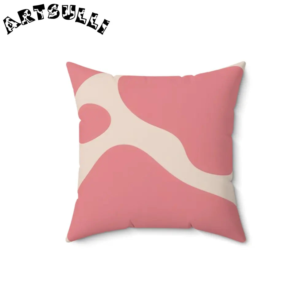 Pink and White Abstract Animal Throw Pillow, Artsulli - Art is Long, Life is Short, Home Decor, Size, 16" × 16", , , , , 24896162640090457953