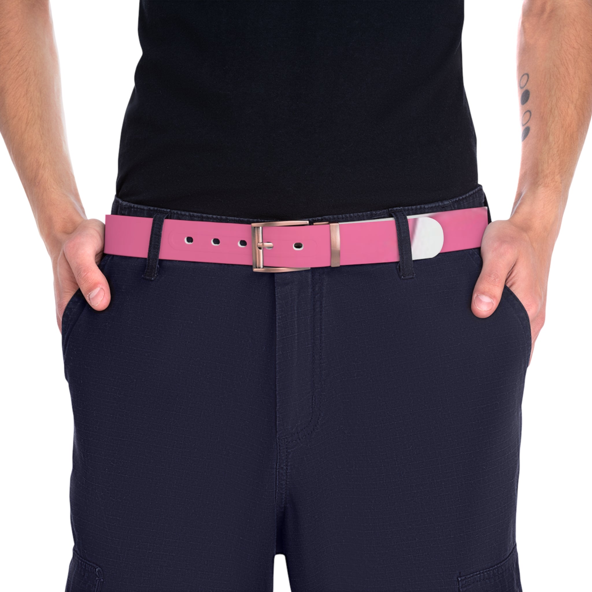 Pink and White C4 Custom Belt, Artsulli - Art is Long, Life is Short, Accessories, , , , , , , 