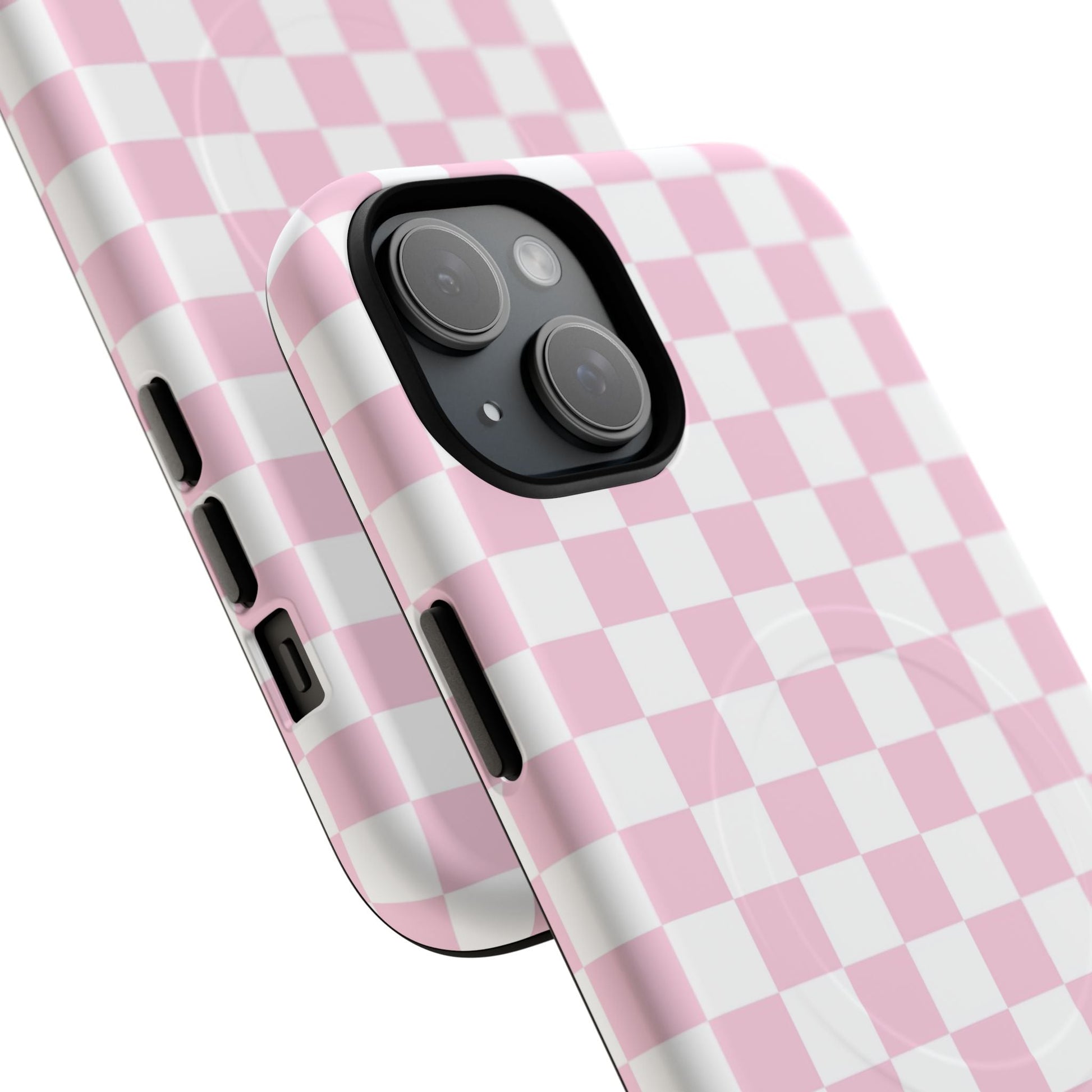 Pink and White Checkerboard MagSafe Case, Artsulli - Art is Long, Life is Short, Phone Case, , , , , , , 