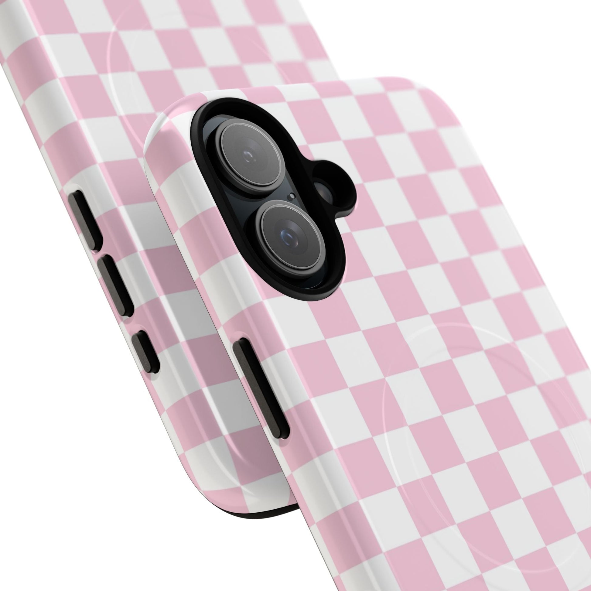 Pink and White Checkerboard MagSafe Case, Artsulli - Art is Long, Life is Short, Phone Case, , , , , , , 