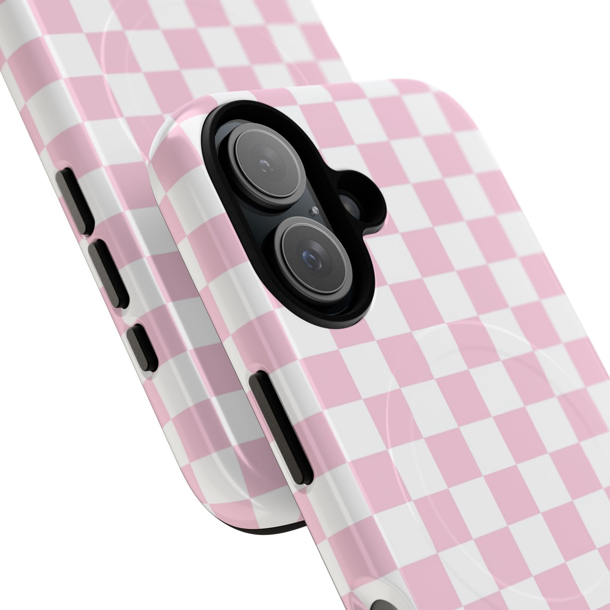Pink and White Checkerboard MagSafe Case, Artsulli - Art is Long, Life is Short, Phone Case, , , , , , , 