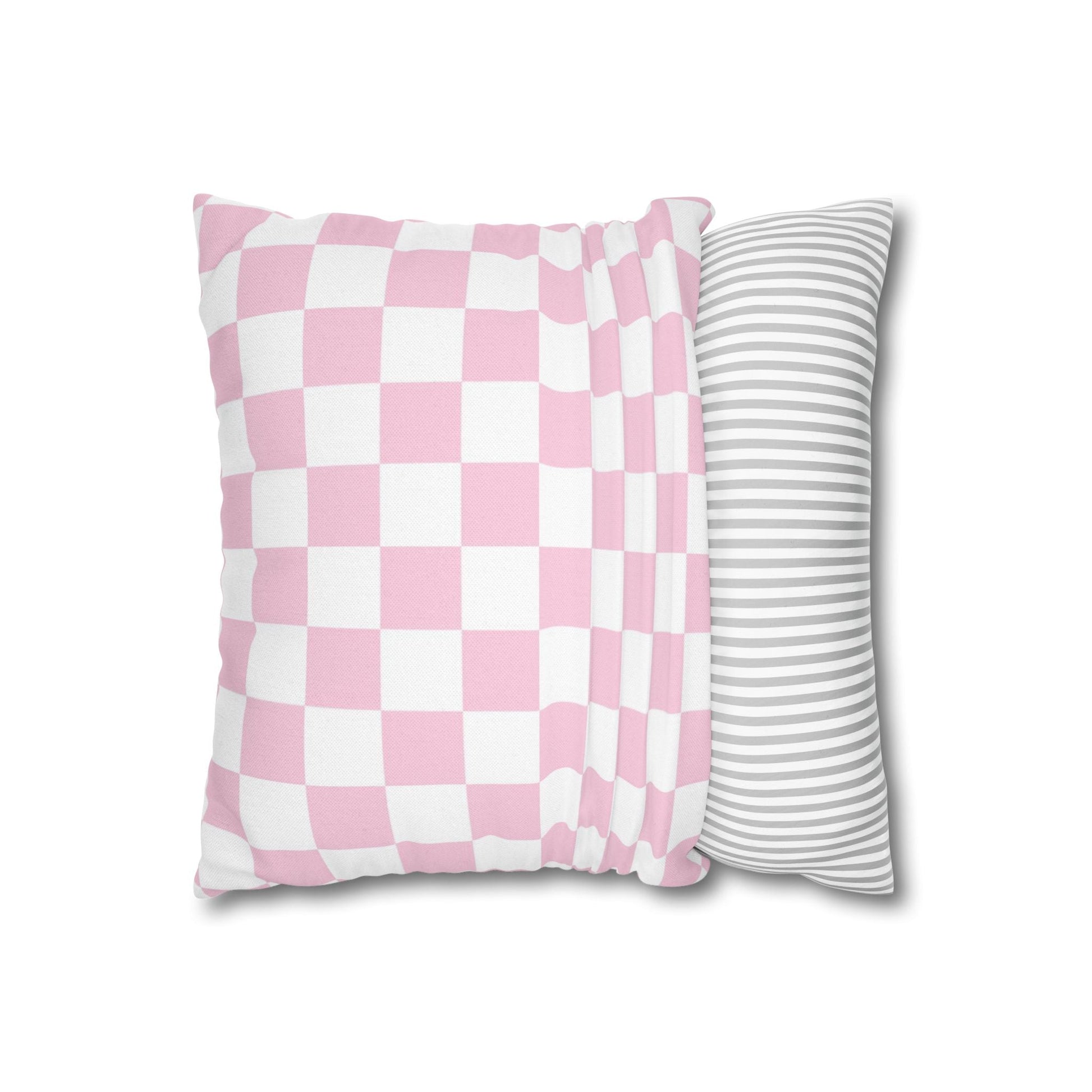 Pink and White Checkerboard Throw Pillow, Artsulli - Art is Long, Life is Short, Home Decor, , , , , , , 