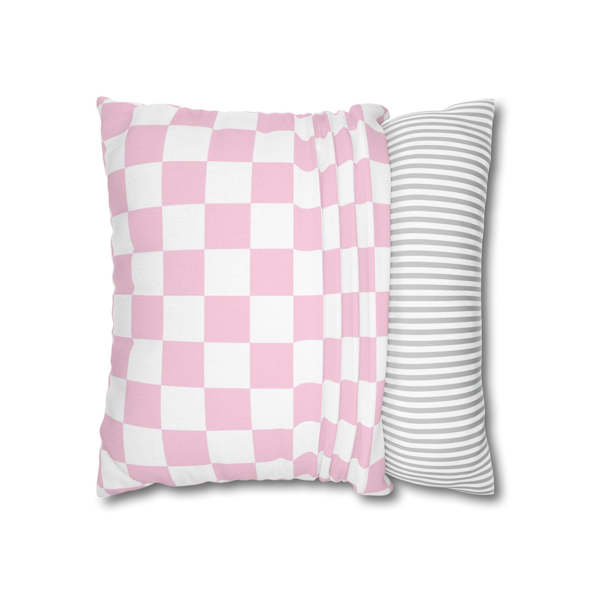 Pink and White Checkerboard Throw Pillow, Artsulli - Art is Long, Life is Short, Home Decor, , , , , , , 