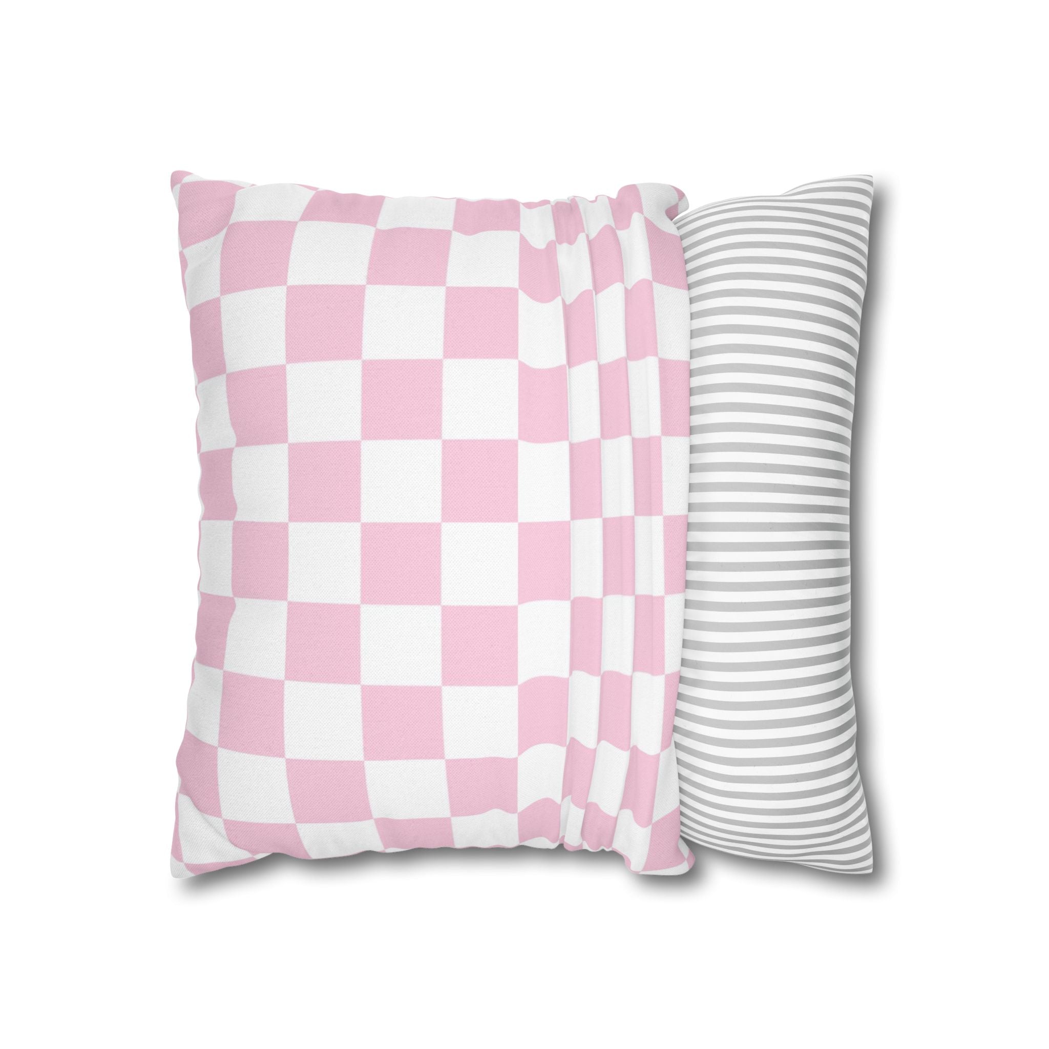 Pink and White Checkerboard Throw Pillow, Artsulli - Art is Long, Life is Short, Home Decor, , , , , , , 