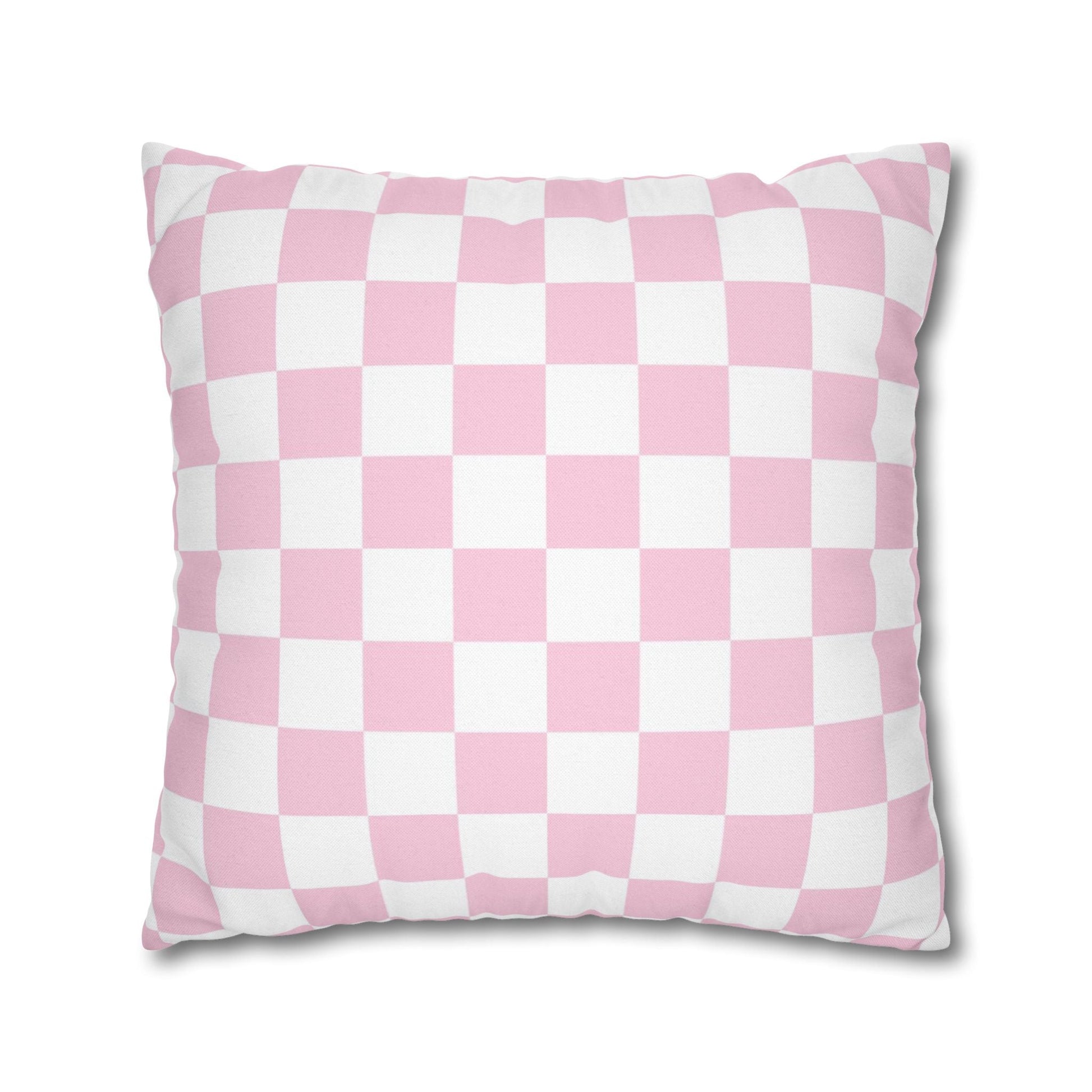 Pink and White Checkerboard Throw Pillow, Artsulli - Art is Long, Life is Short, Home Decor, , , , , , , 