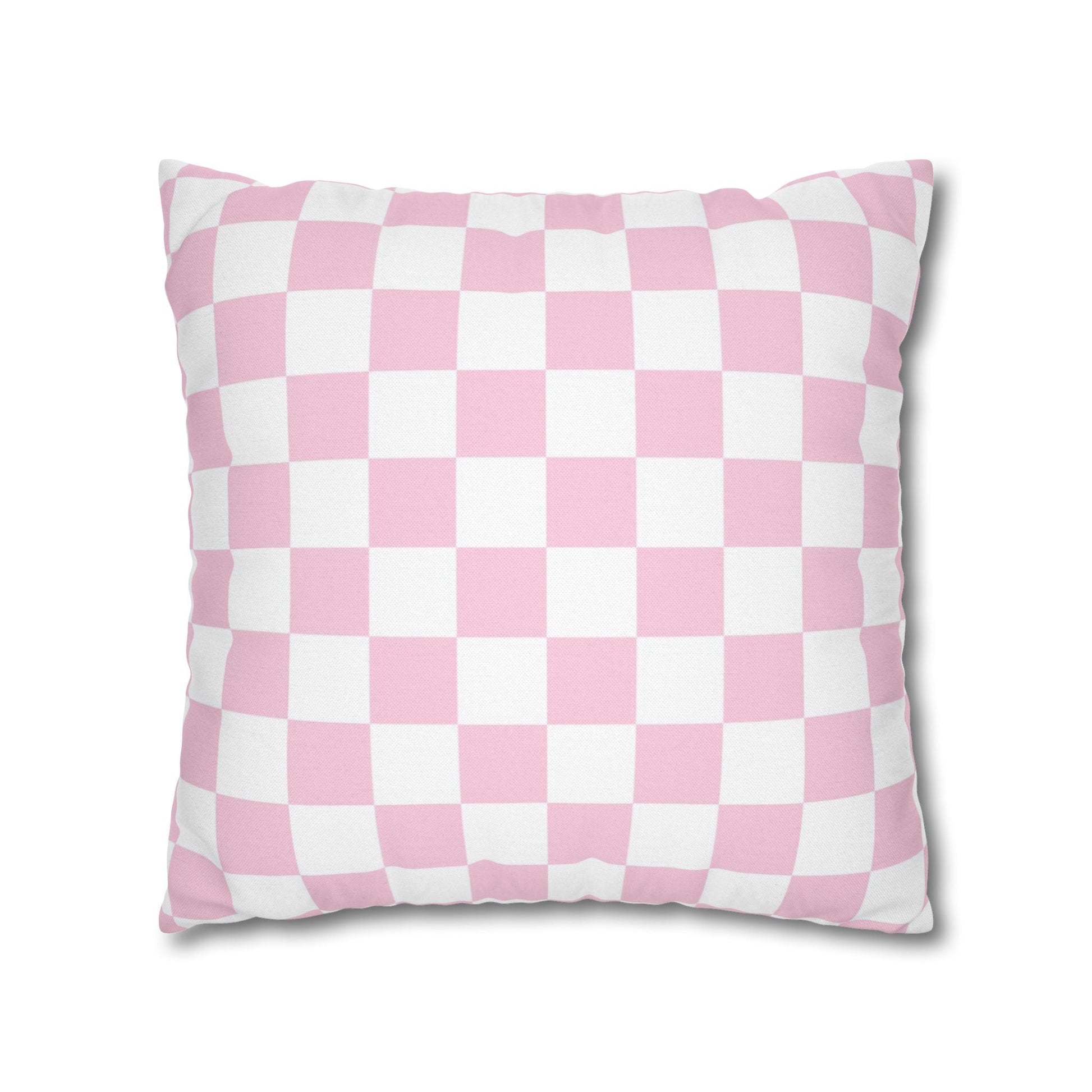 Pink and White Checkerboard Throw Pillow, Artsulli - Art is Long, Life is Short, Home Decor, , , , , , , 