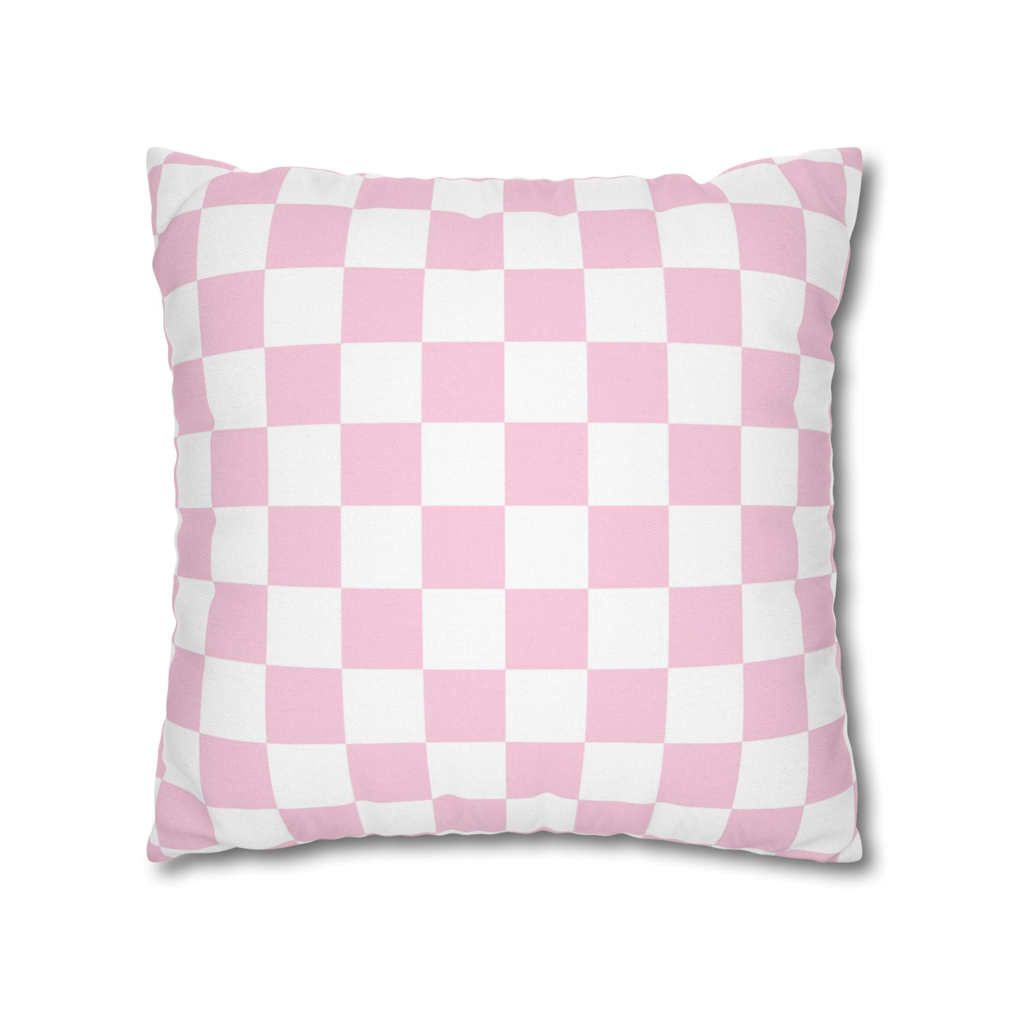 Pink and White Checkerboard Throw Pillow, Artsulli - Art is Long, Life is Short, Home Decor, , , , , , , 
