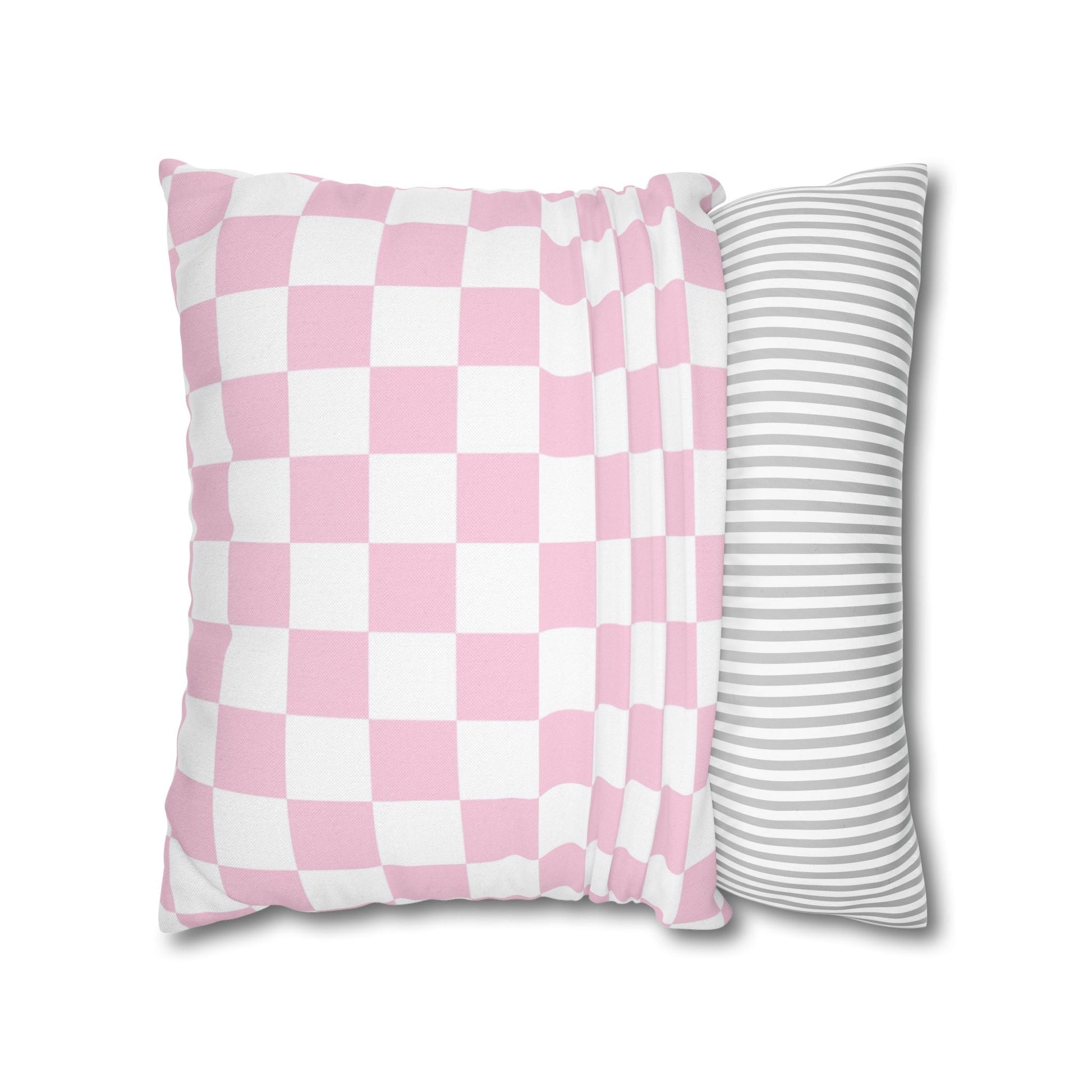 Pink and White Checkerboard Throw Pillow, Artsulli - Art is Long, Life is Short, Home Decor, , , , , , , 