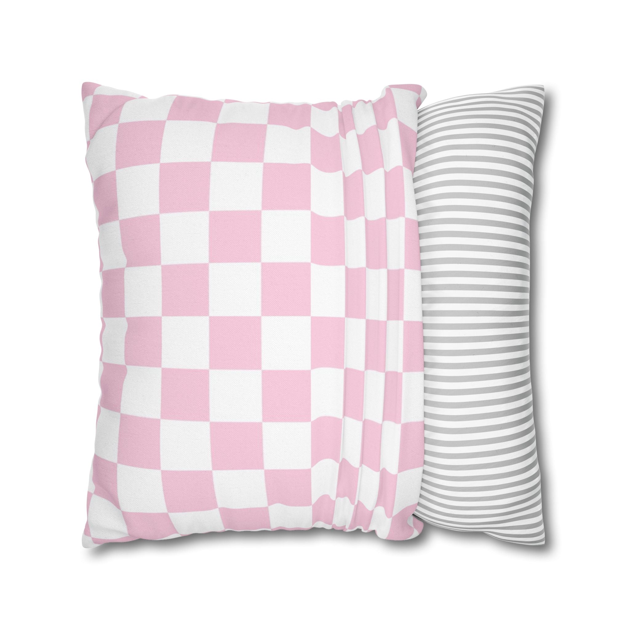 Pink and White Checkerboard Throw Pillow, Artsulli - Art is Long, Life is Short, Home Decor, , , , , , , 