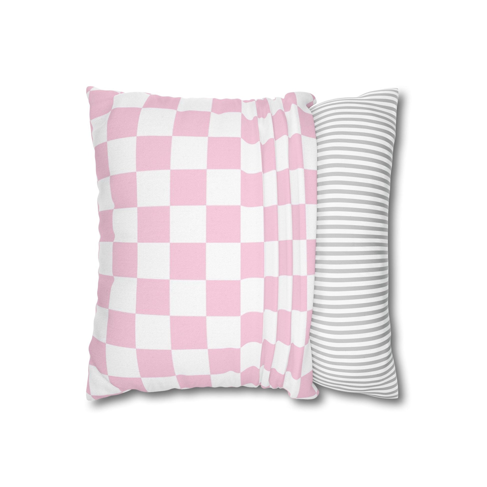 Pink and White Checkerboard Throw Pillow, Artsulli - Art is Long, Life is Short, Home Decor, , , , , , , 