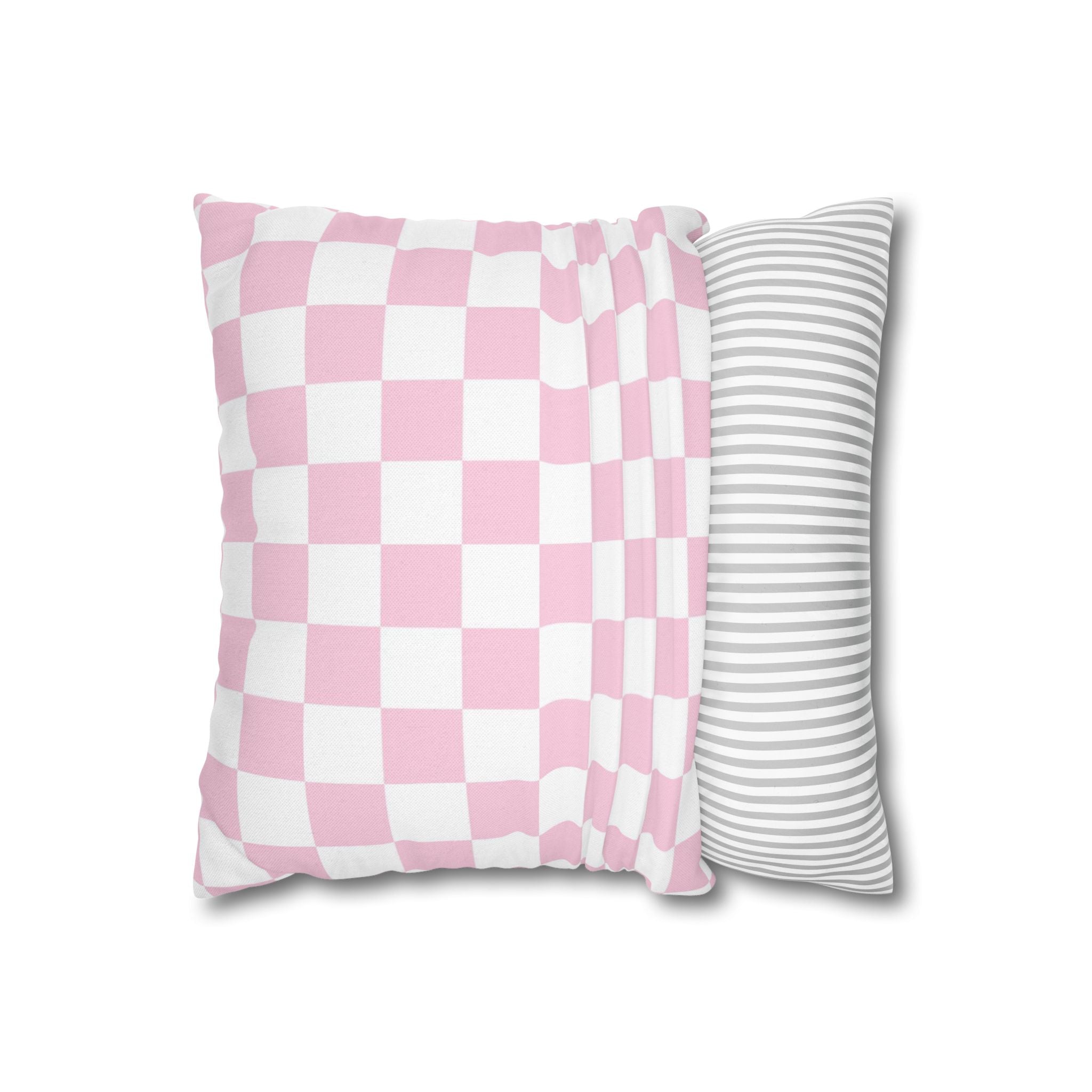 Pink and White Checkerboard Throw Pillow, Artsulli - Art is Long, Life is Short, Home Decor, , , , , , , 