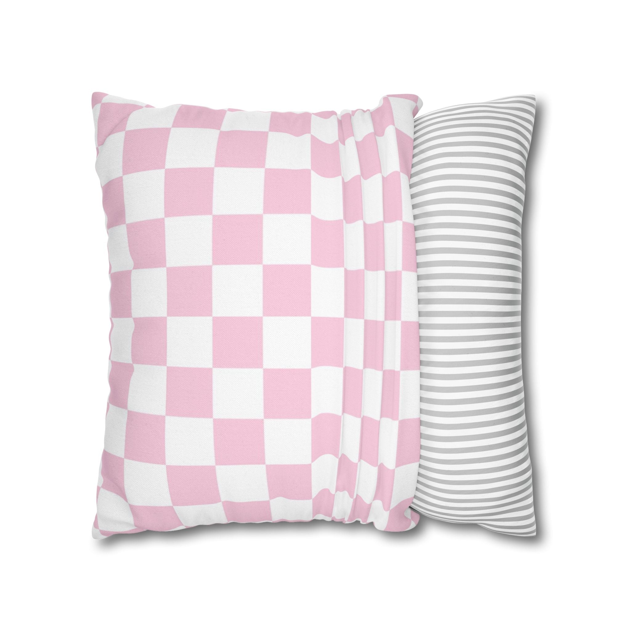 Pink and White Checkerboard Throw Pillow, Artsulli - Art is Long, Life is Short, Home Decor, , , , , , , 