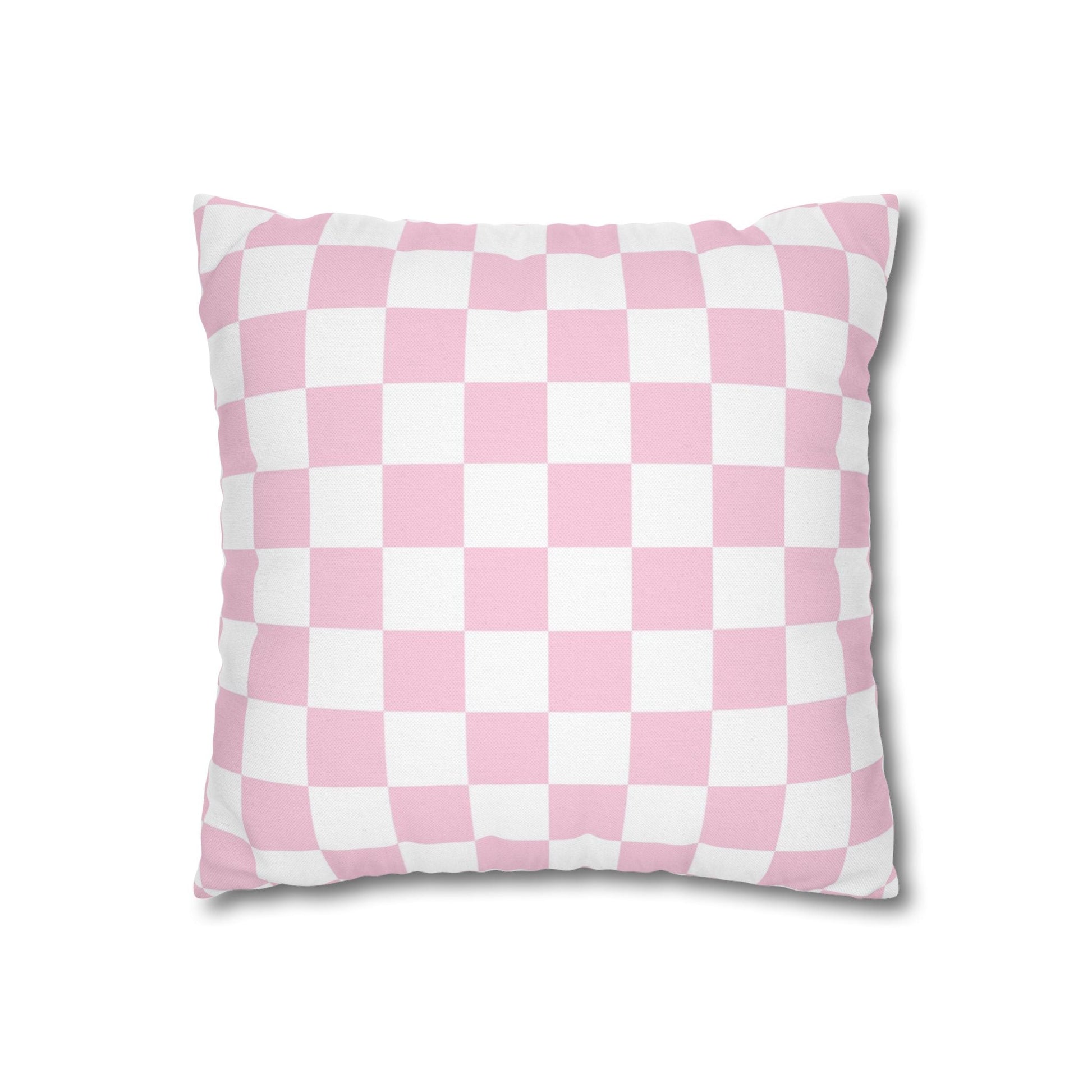 Pink and White Checkerboard Throw Pillow, Artsulli - Art is Long, Life is Short, Home Decor, , , , , , , 