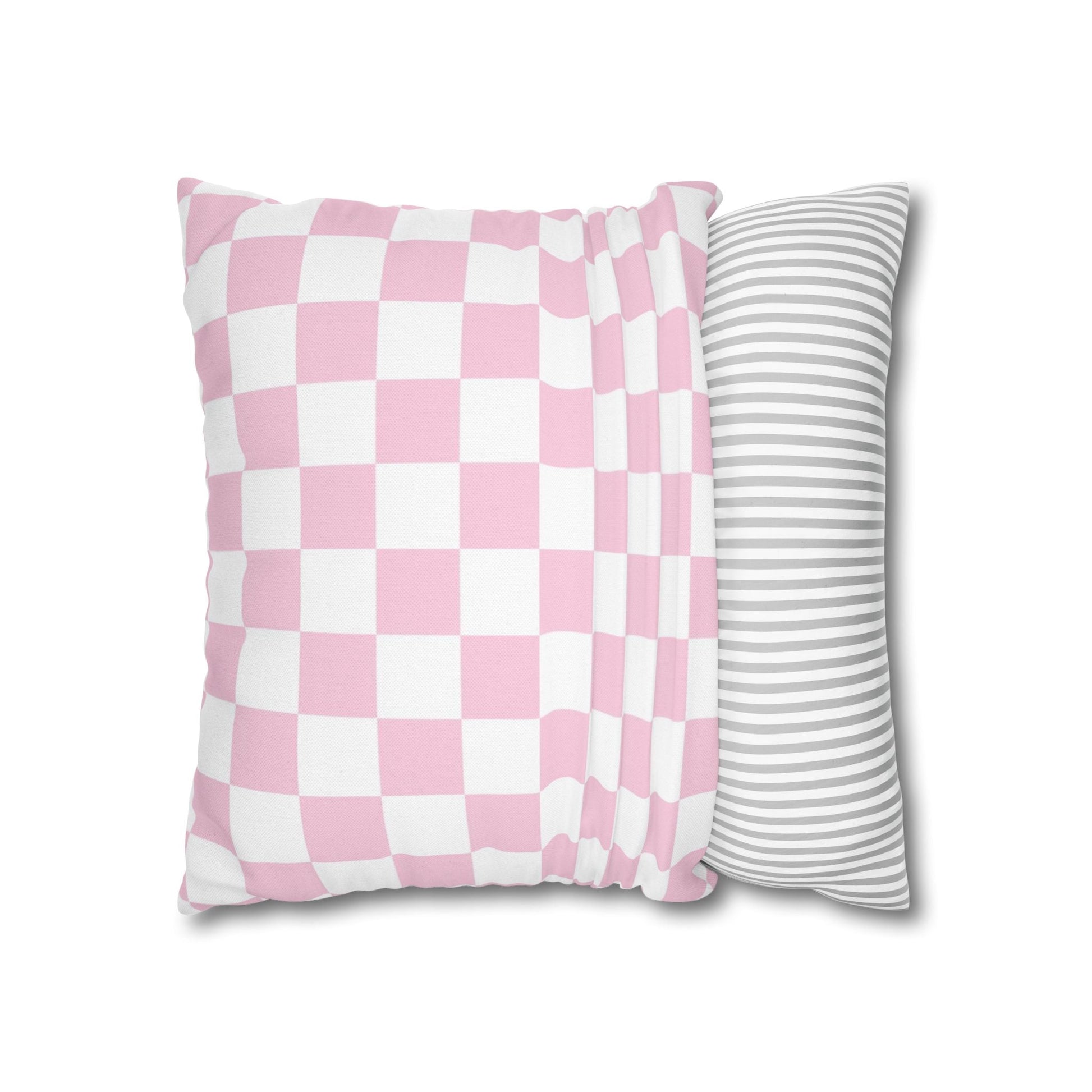 Pink and White Checkerboard Throw Pillow, Artsulli - Art is Long, Life is Short, Home Decor, , , , , , , 