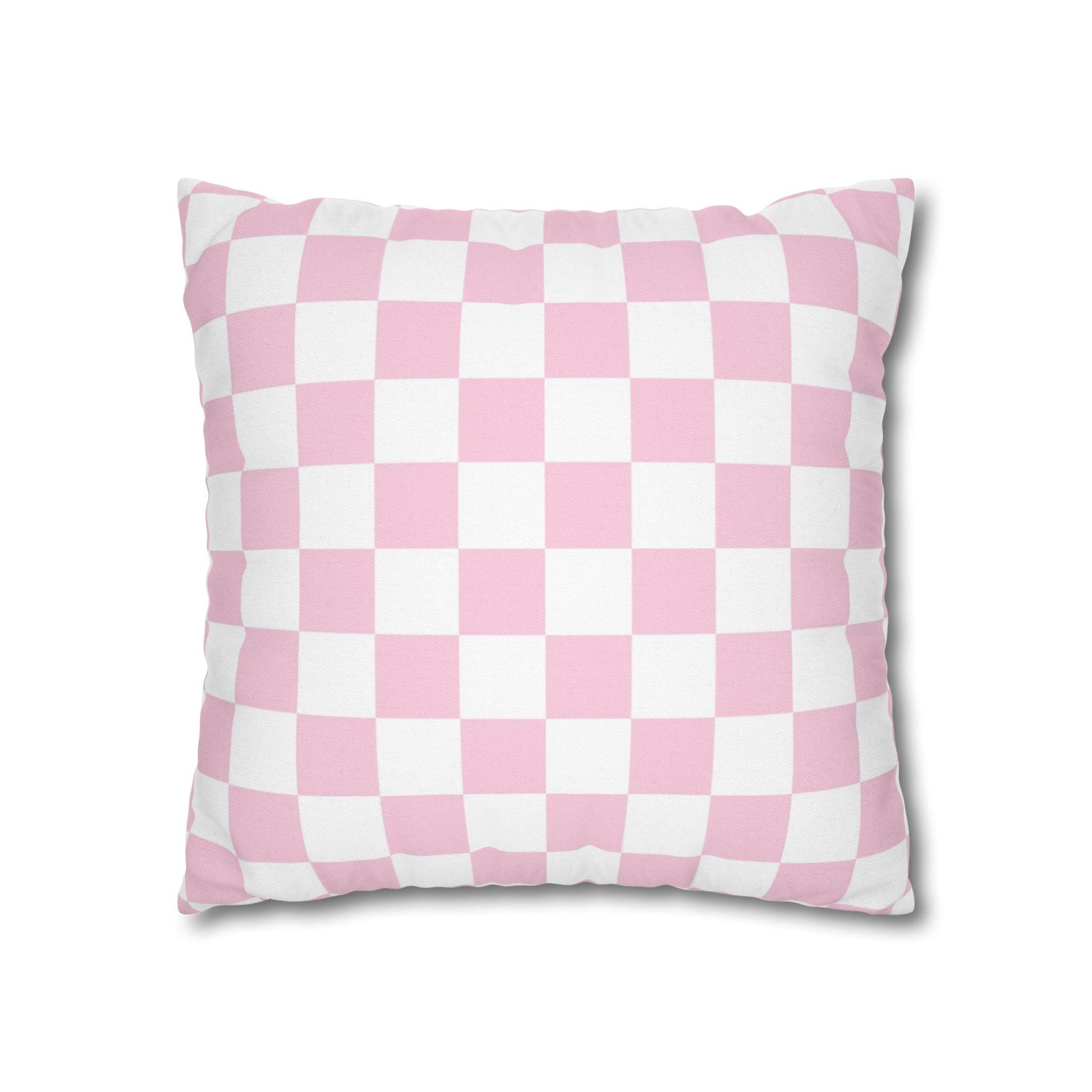 Pink and White Checkerboard Throw Pillow, Artsulli - Art is Long, Life is Short, Home Decor, , , , , , , 