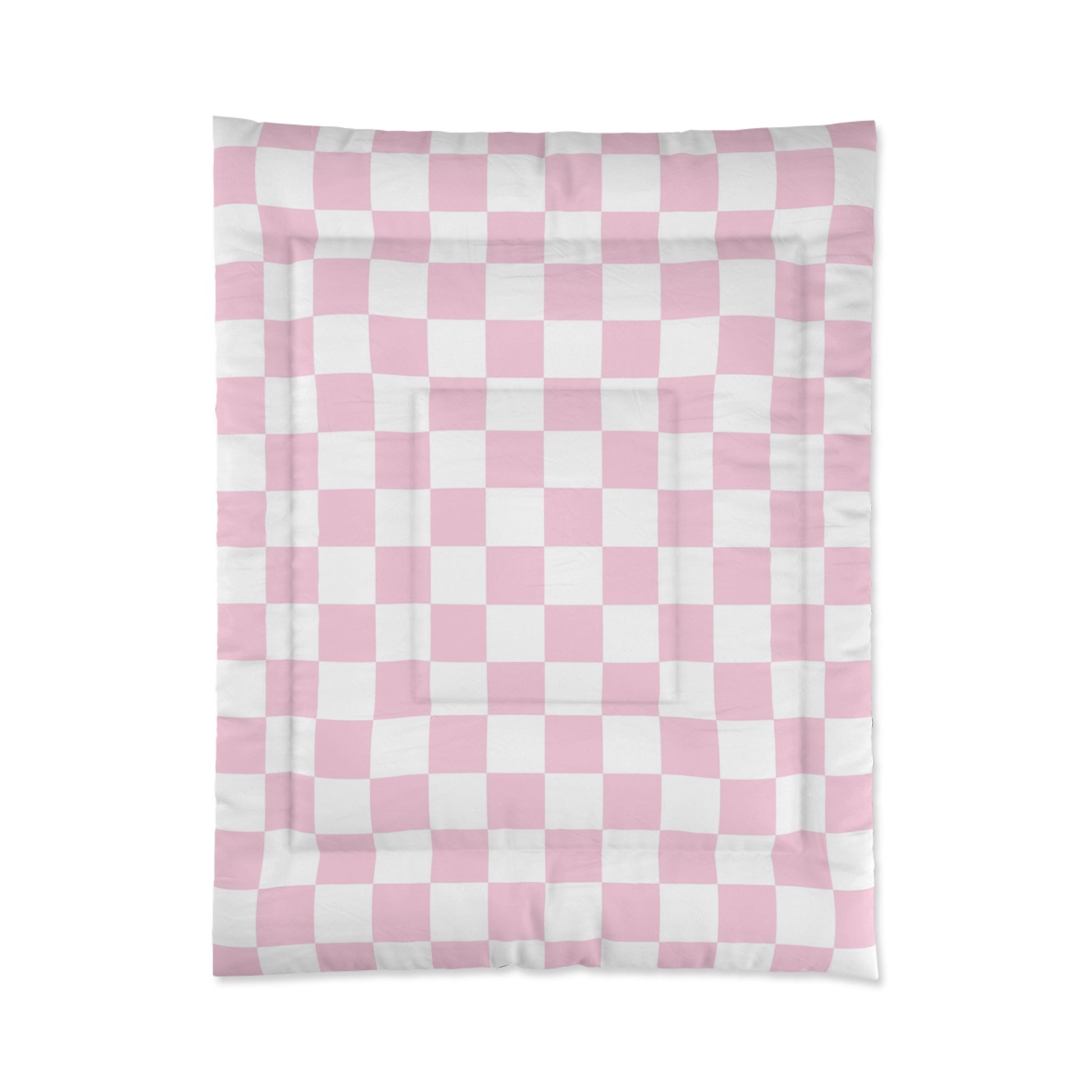 JAKKOUTTHEBXX Pink and White Checkered Comforter 2025