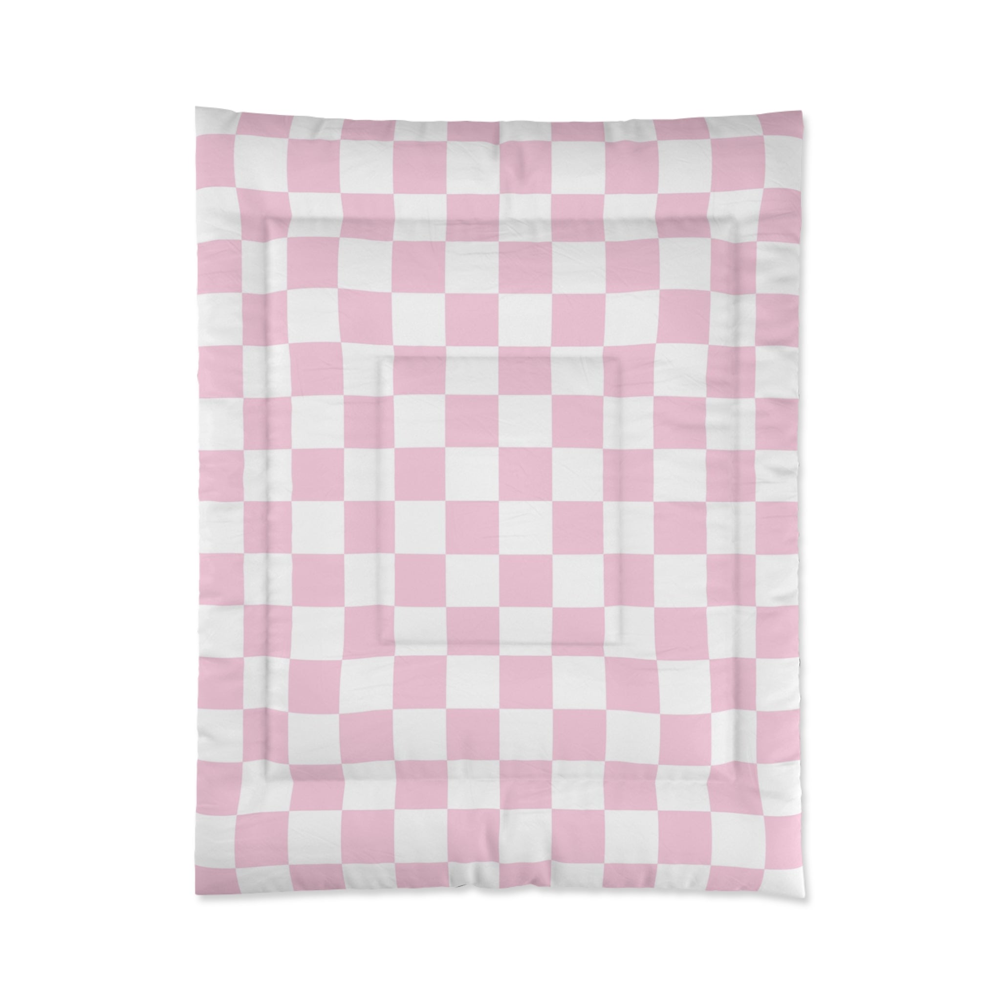 JAKKOUTTHEBXX Pink and White Checkered Comforter 2025