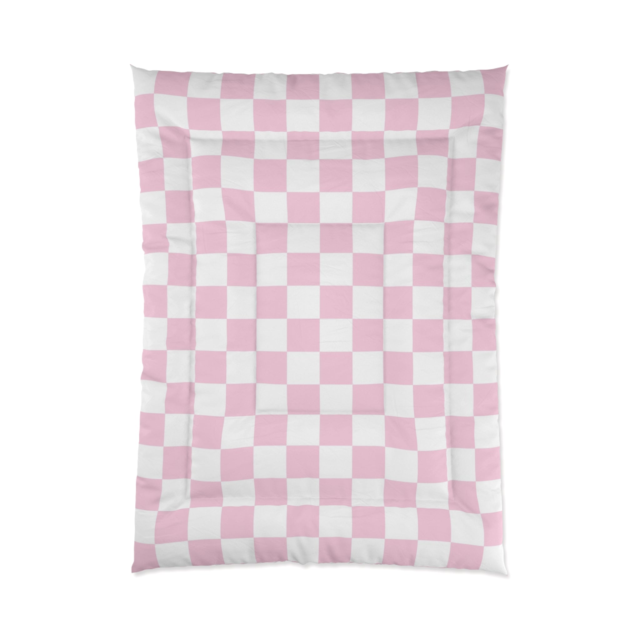 JAKKOUTTHEBXX Pink and White Checkered Comforter 2025