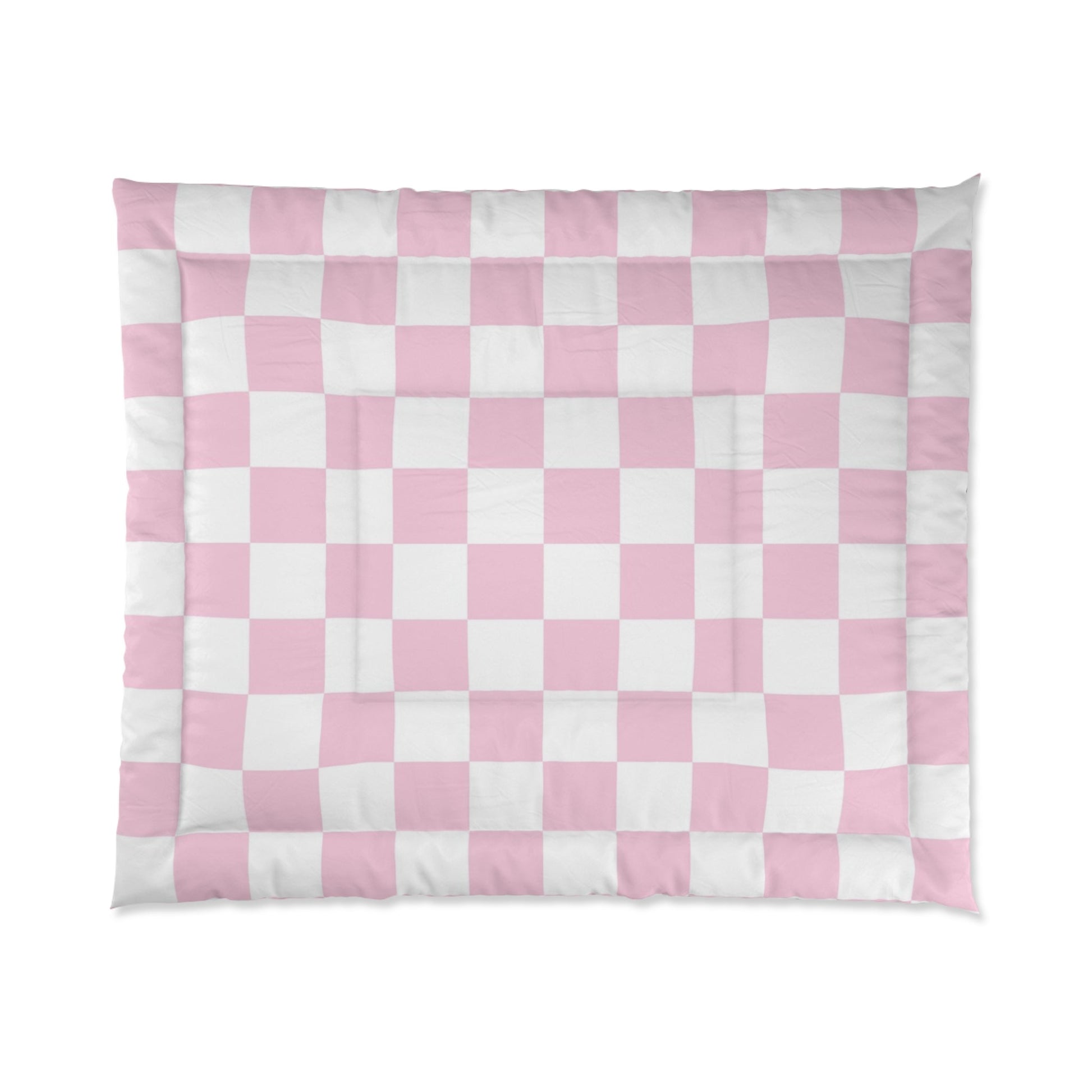 JAKKOUTTHEBXX Pink and White Checkered Comforter 2025