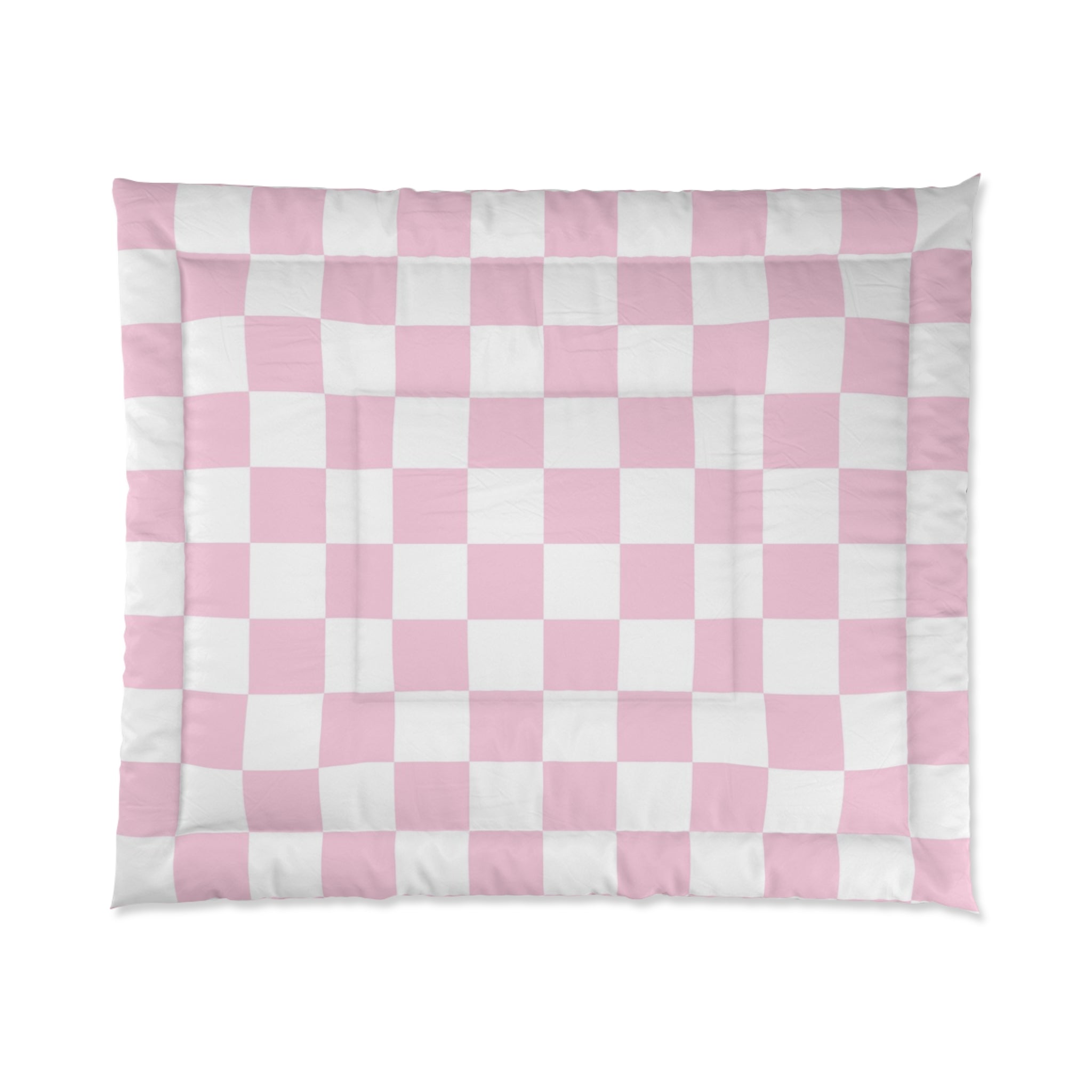 JAKKOUTTHEBXX Pink and White Checkered Comforter 2025