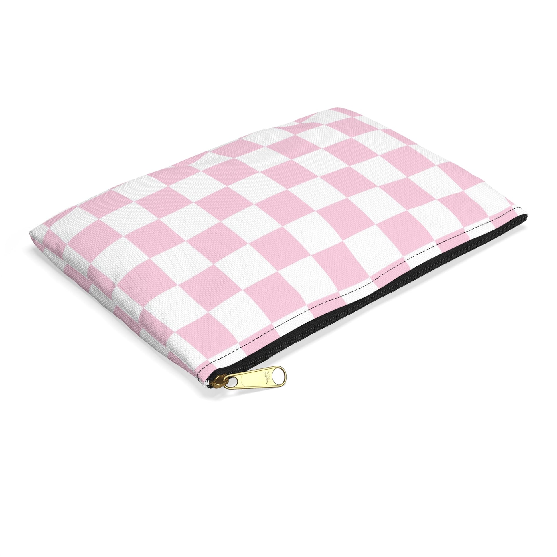 Pink and White Checkered Pouch, Artsulli - Art is Long, Life is Short, Bags, , , , , , , 