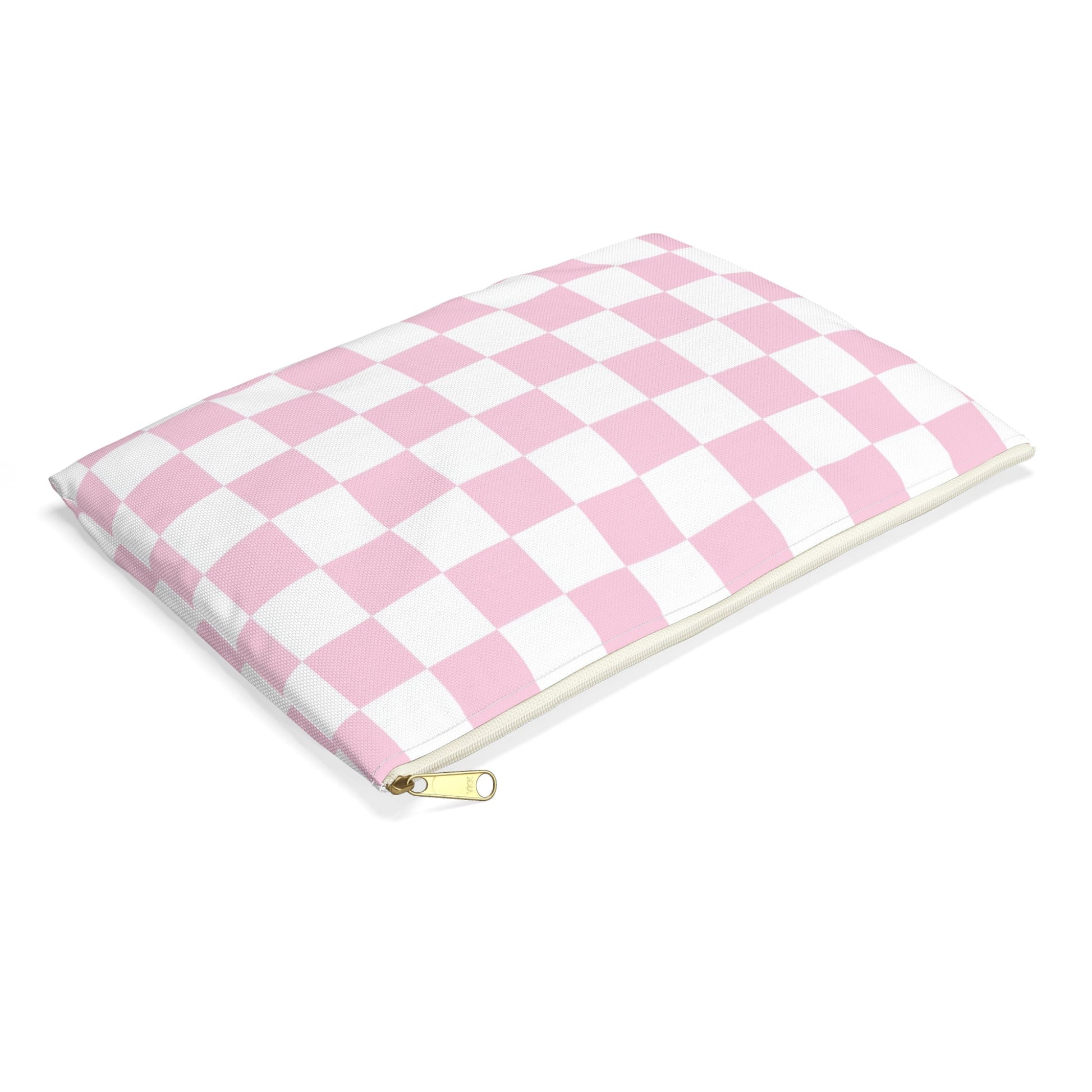Pink and White Checkered Pouch, Artsulli - Art is Long, Life is Short, Bags, , , , , , , 