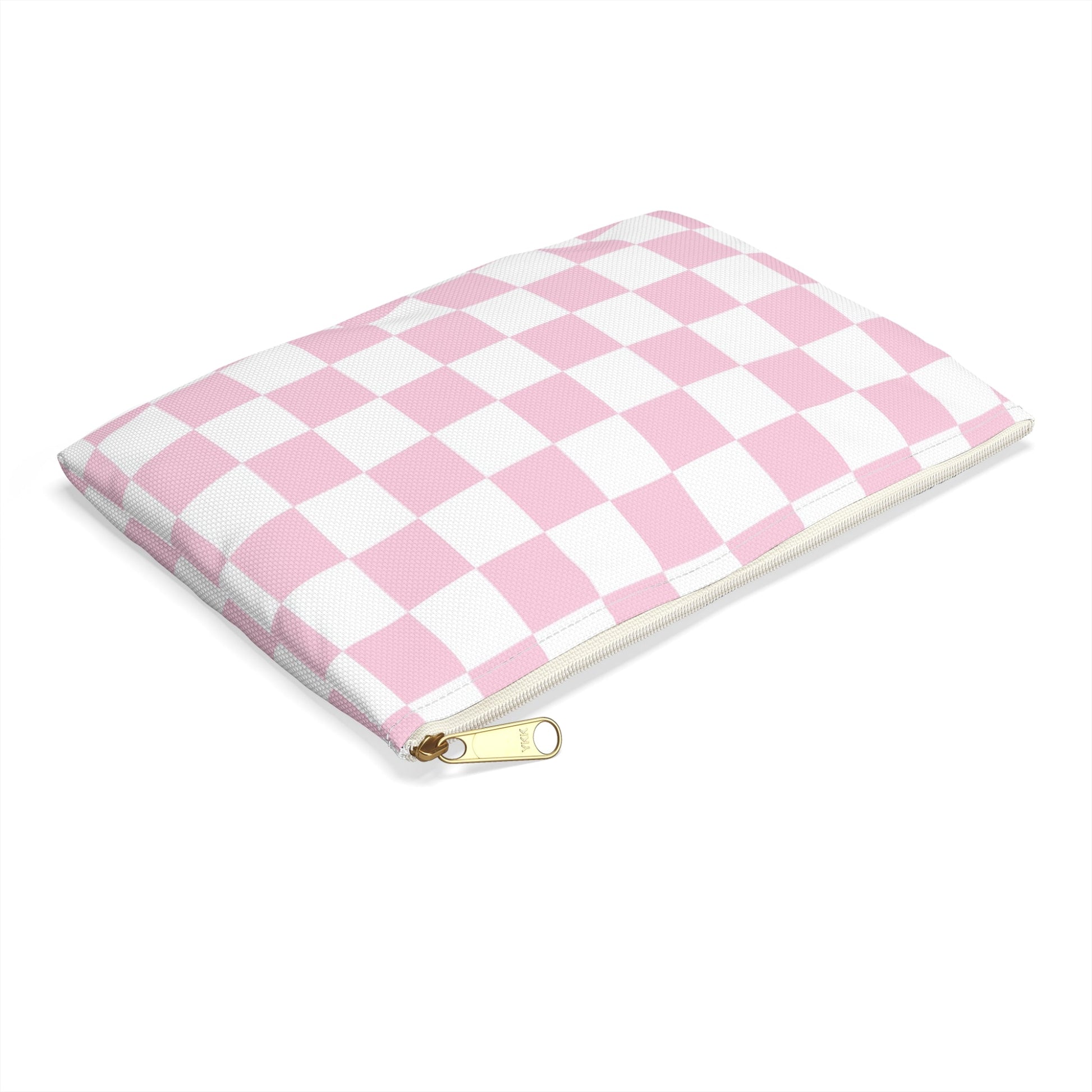 Pink and White Checkered Pouch, Artsulli - Art is Long, Life is Short, Bags, , , , , , , 