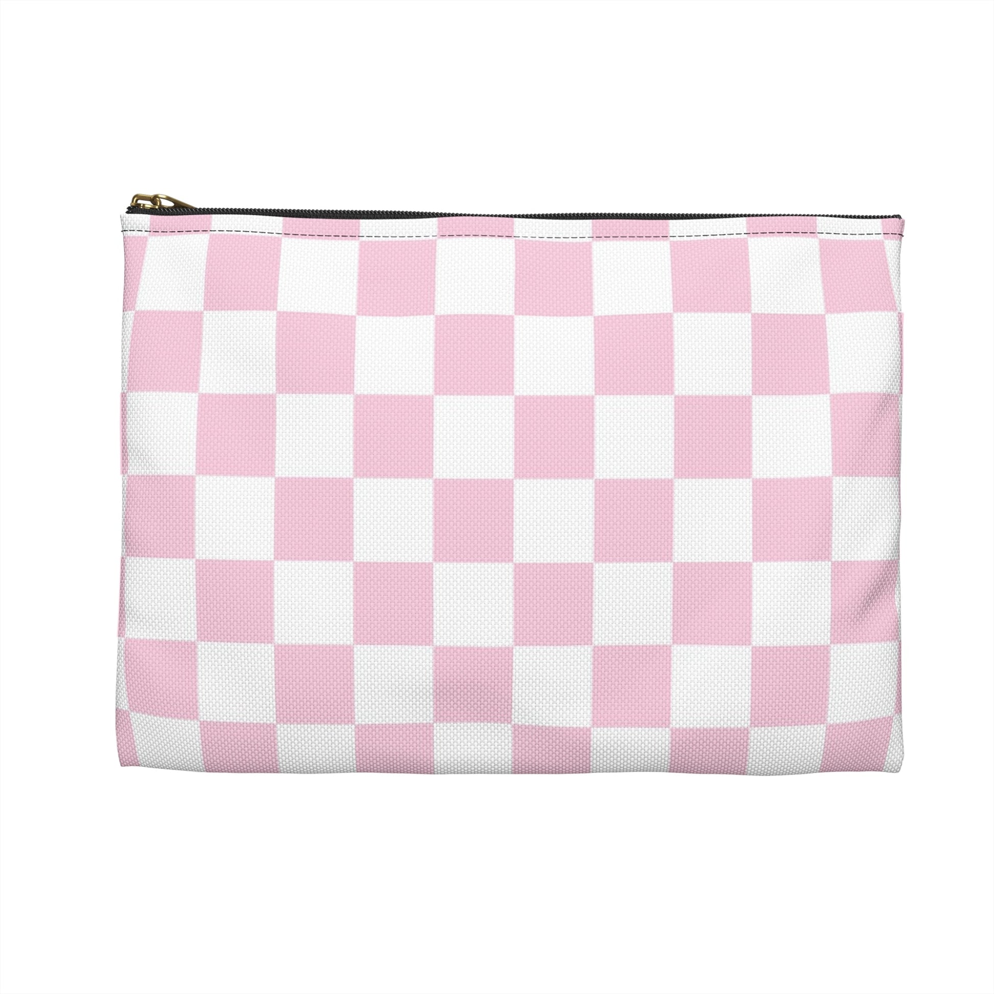 Pink and White Checkered Pouch, Artsulli - Art is Long, Life is Short, Bags, , , , , , , 